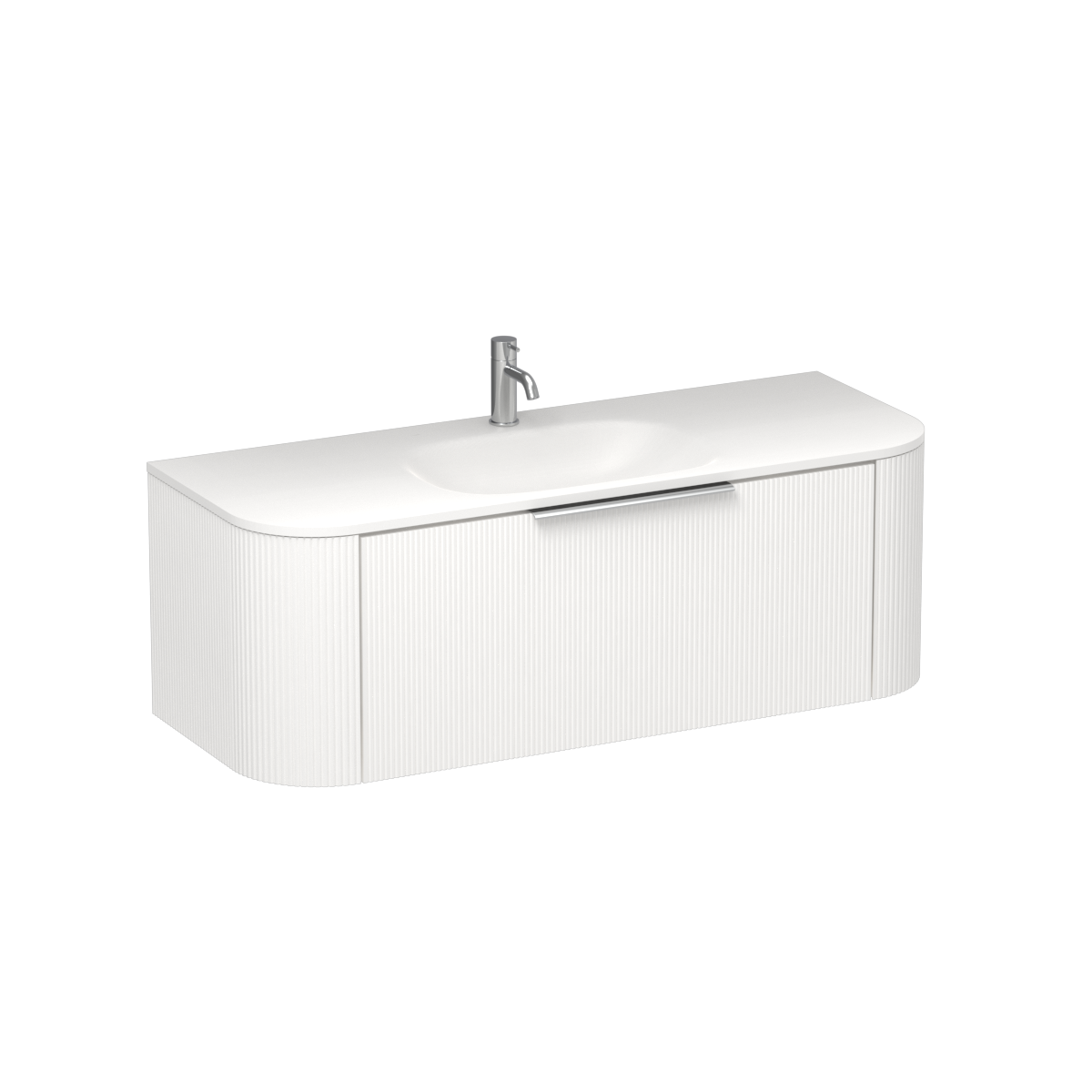 Ava Curve Spio 1200 1 Drawer Vanity Lana Grey