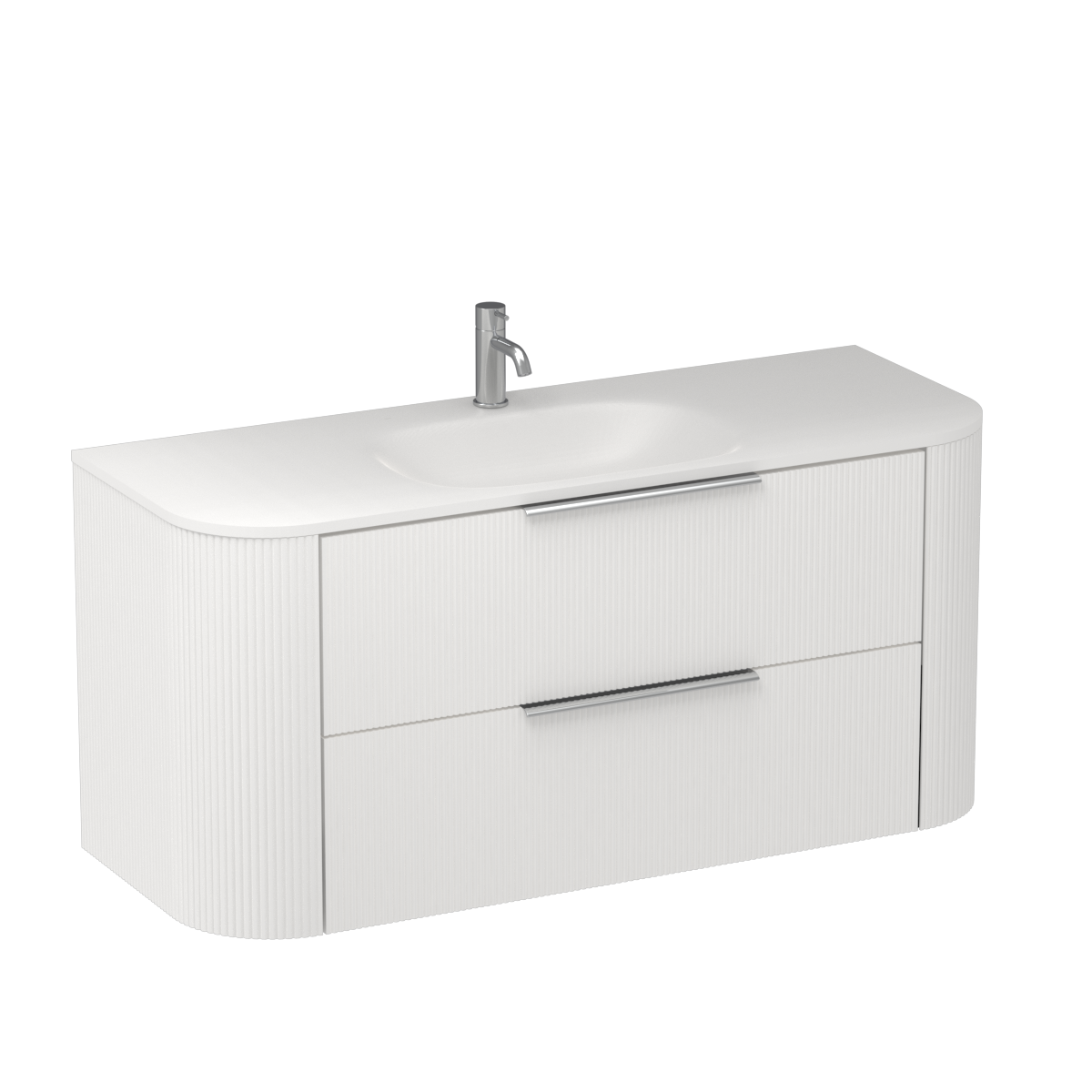 Ava Curve Spio 1200 2 Drawer Vanity Lana Grey