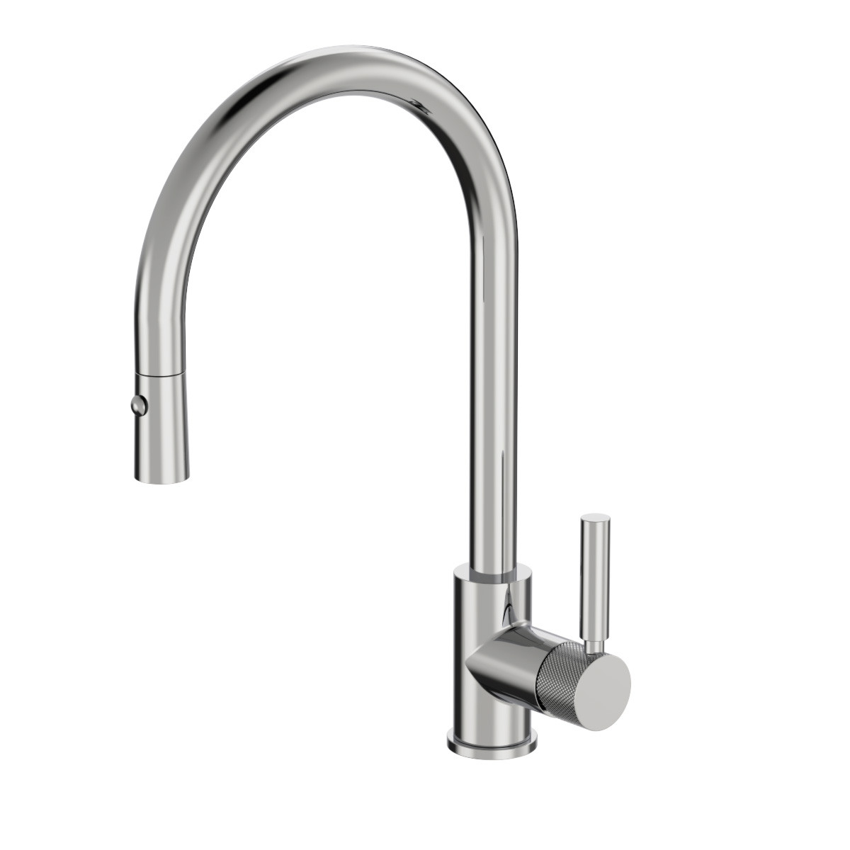 Buddy Pro X Kitchen Mixer Round Spout With Pull Out Spray Brushed Onyx PVD