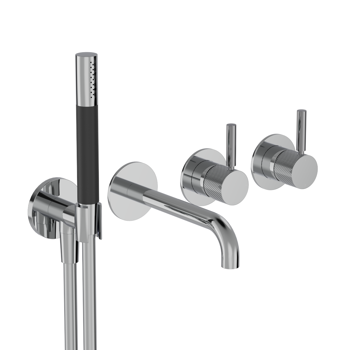 Buddy Pro X Wall Mount Bath/Shower Set Brushed Onyx PVD
