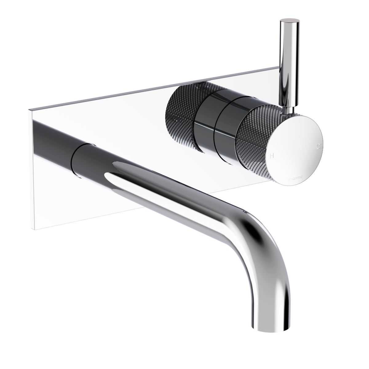 Buddy Pro X Wall Mount Mixer With Backplate Brushed Onyx PVD