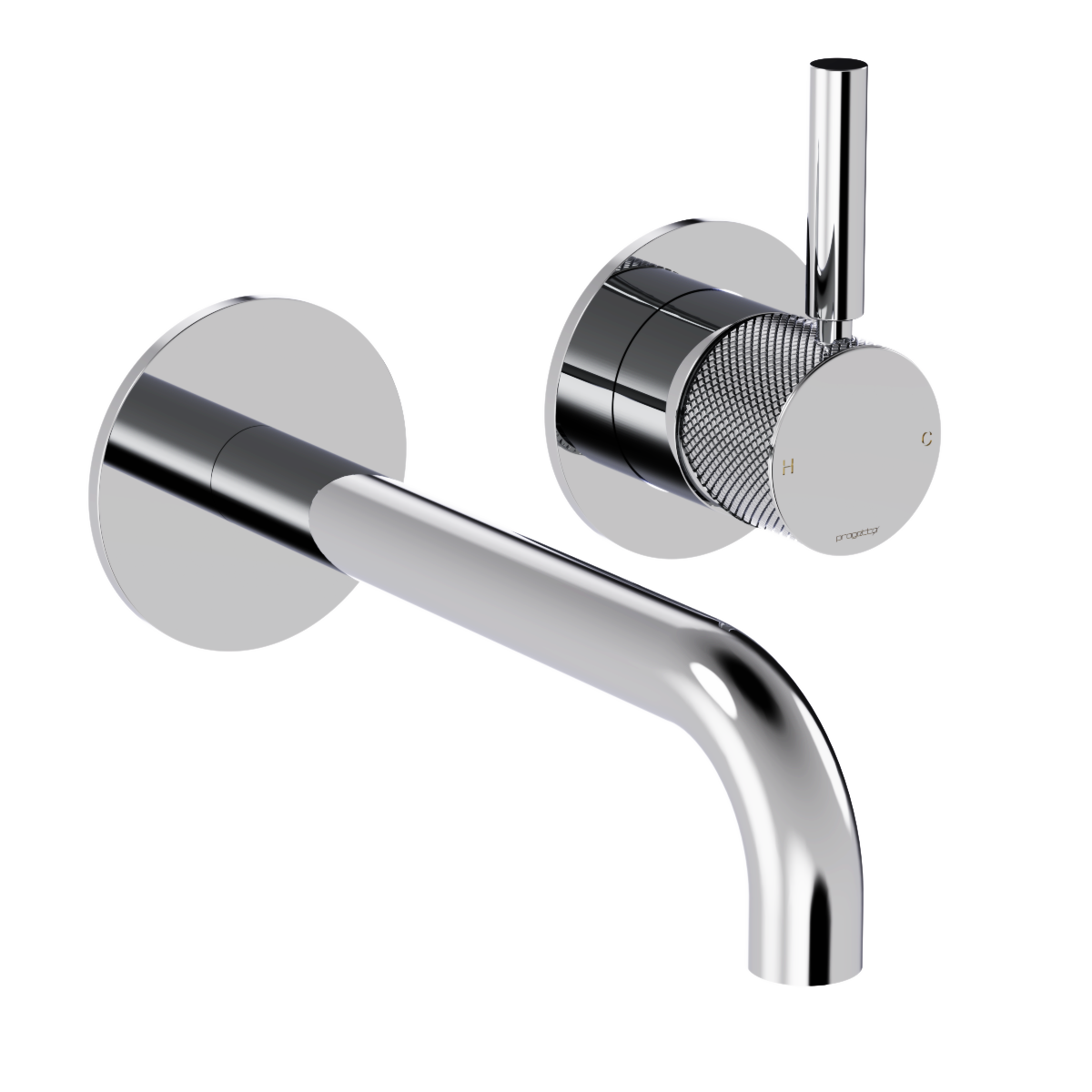 Buddy Pro X Wall Mixer and Spout With Fixed Centres Brushed Onyx PVD