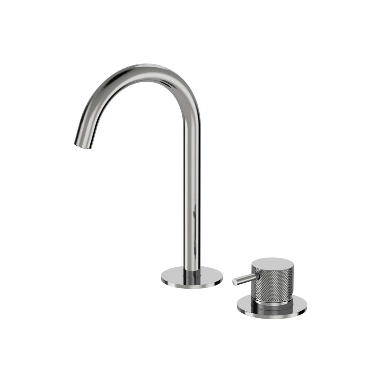 Buddy X Small Round 2 Hole Basin Mixer Brushed Onyx PVD