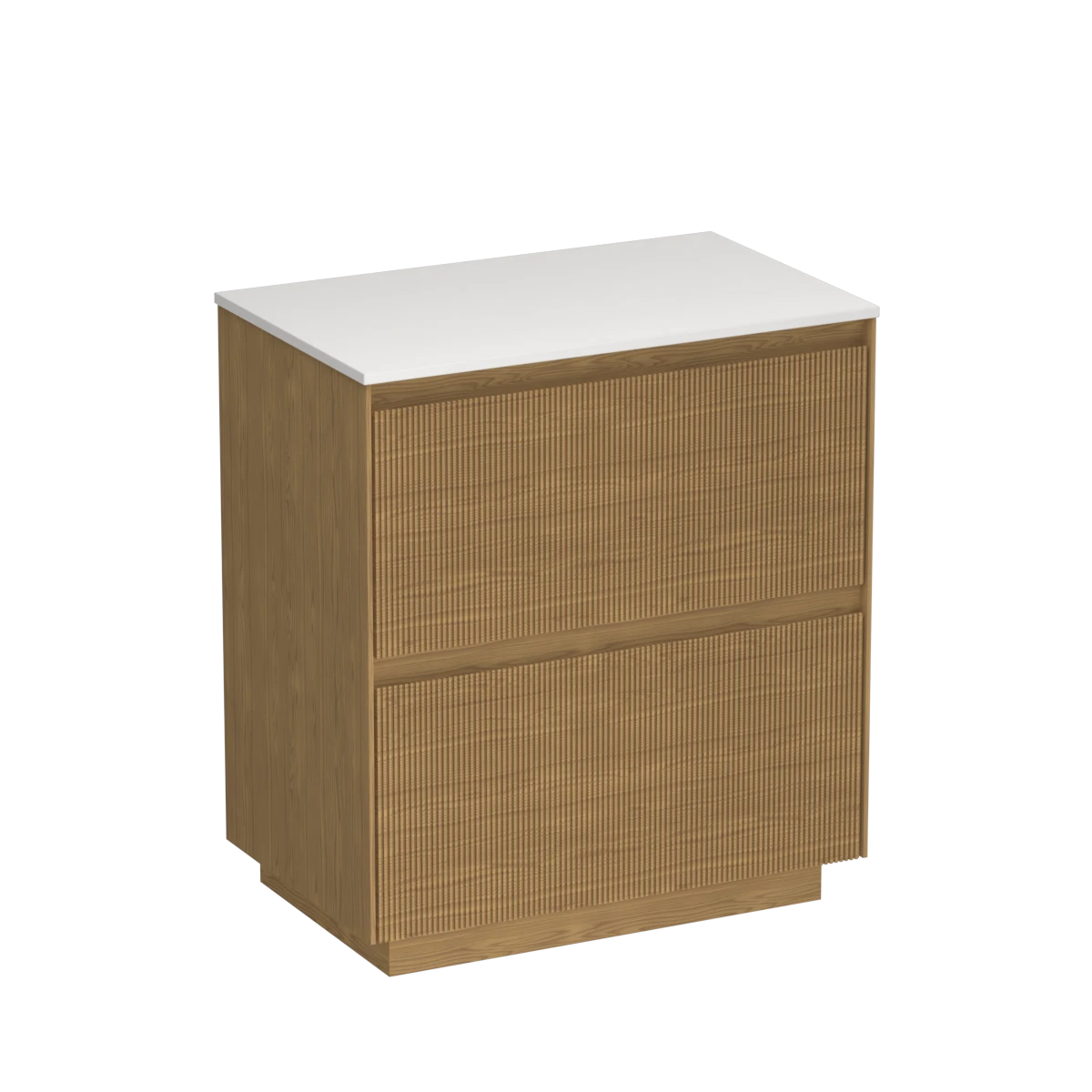 Strata Opaco 750 2 Drawer Floor Vanity Concrete Grey / Smoke