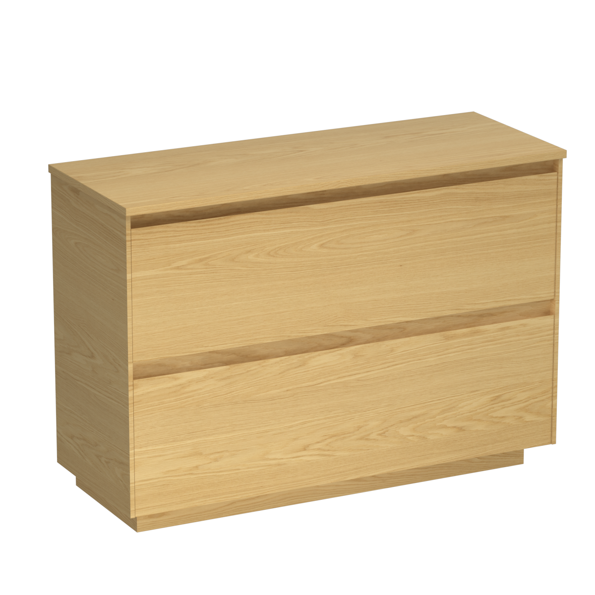 Stanza Legno 1200 2 Drawer Floor Vanity Centre Basin Natural Oak
