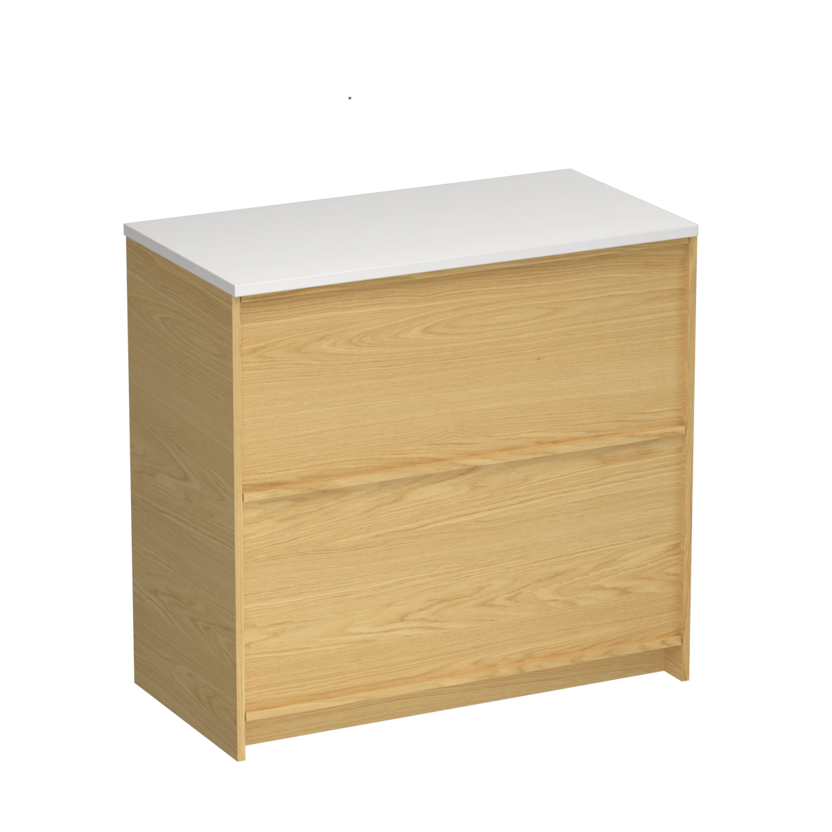 Alma Opaco 900 2 Drawer Floor Vanity Concrete Grey / Stone