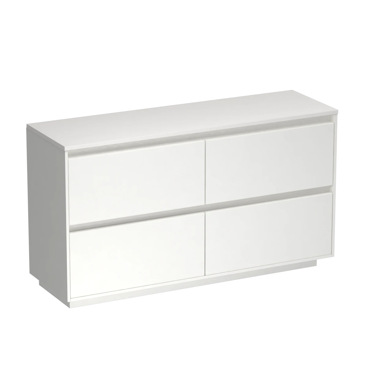 Prava Opaco 1500 4 Drawer Floor Vanity Left Basin Concrete Grey / Vancouver Larch