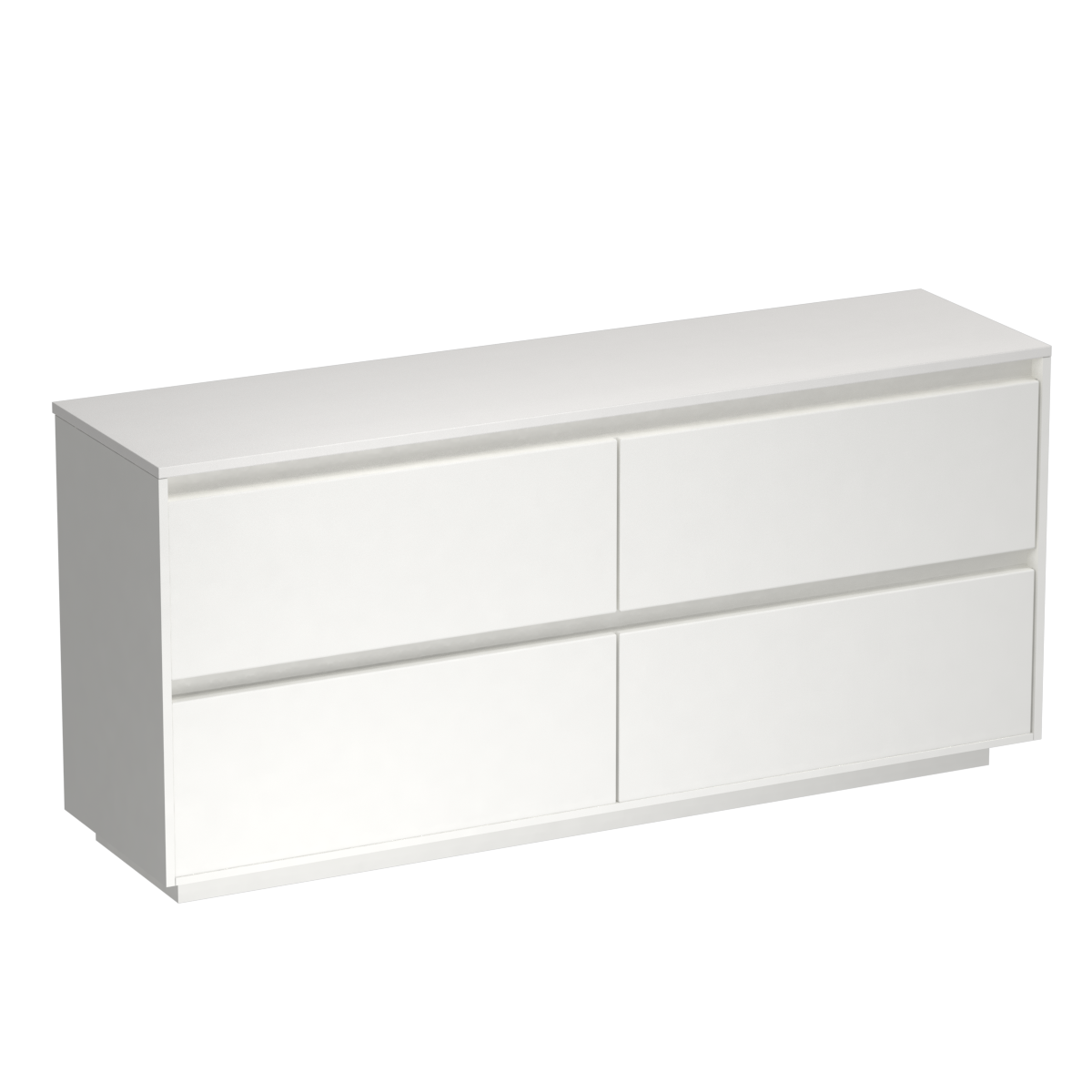Prava Opaco 1800 4 Drawer Floor Vanity Double Basin White Carrara / Methven Oak