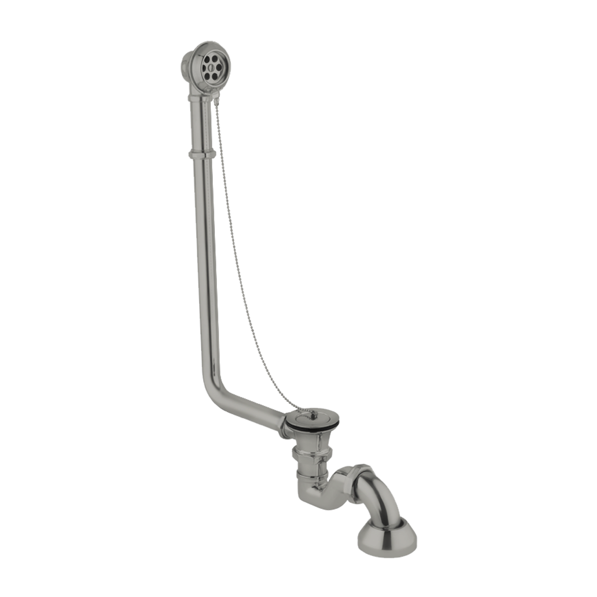 Nicolazzi Exposed Overflow Bath Waste With Trap, Plug & Chain Iron