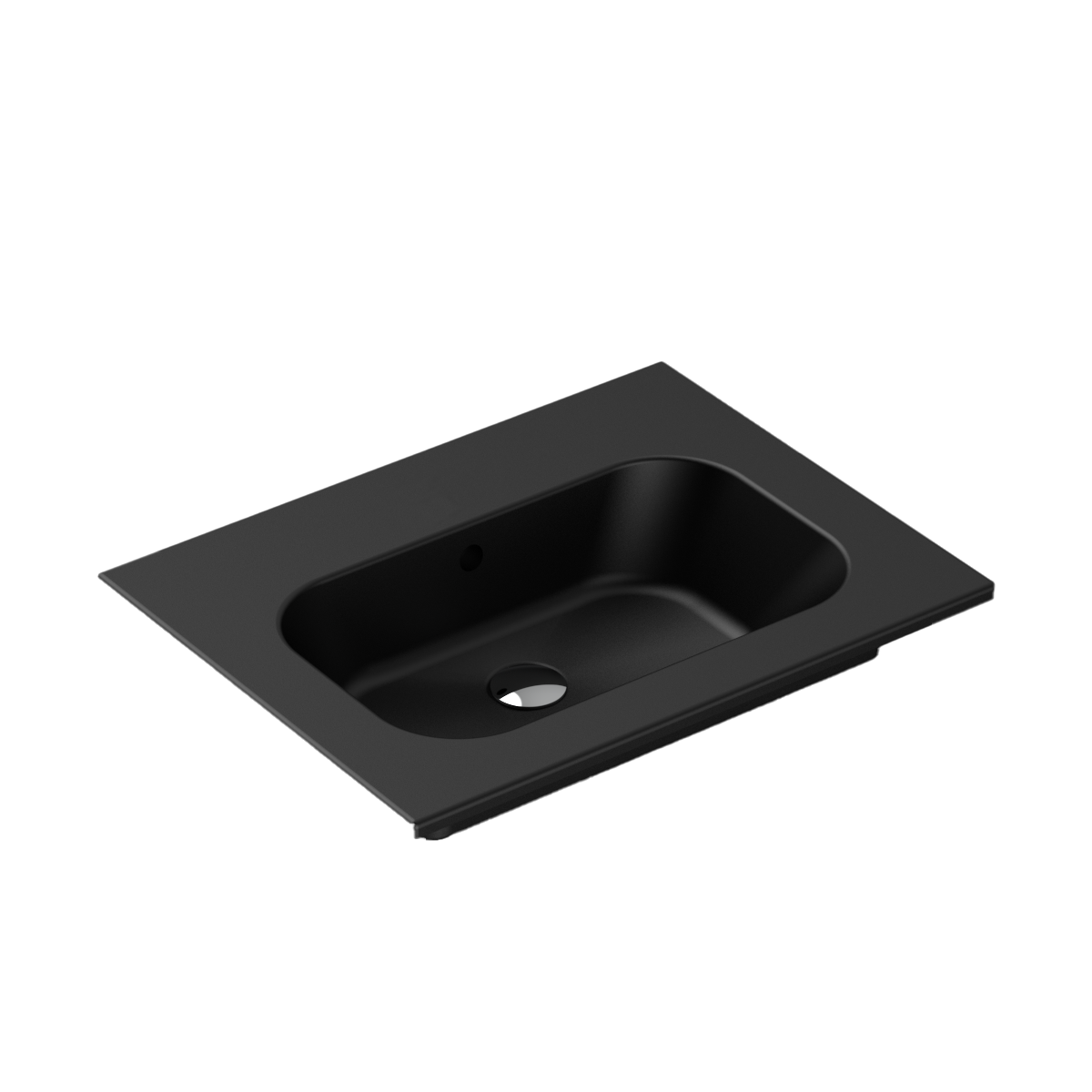 Casello 750 Vanity Top 1 Taphole Matt Black