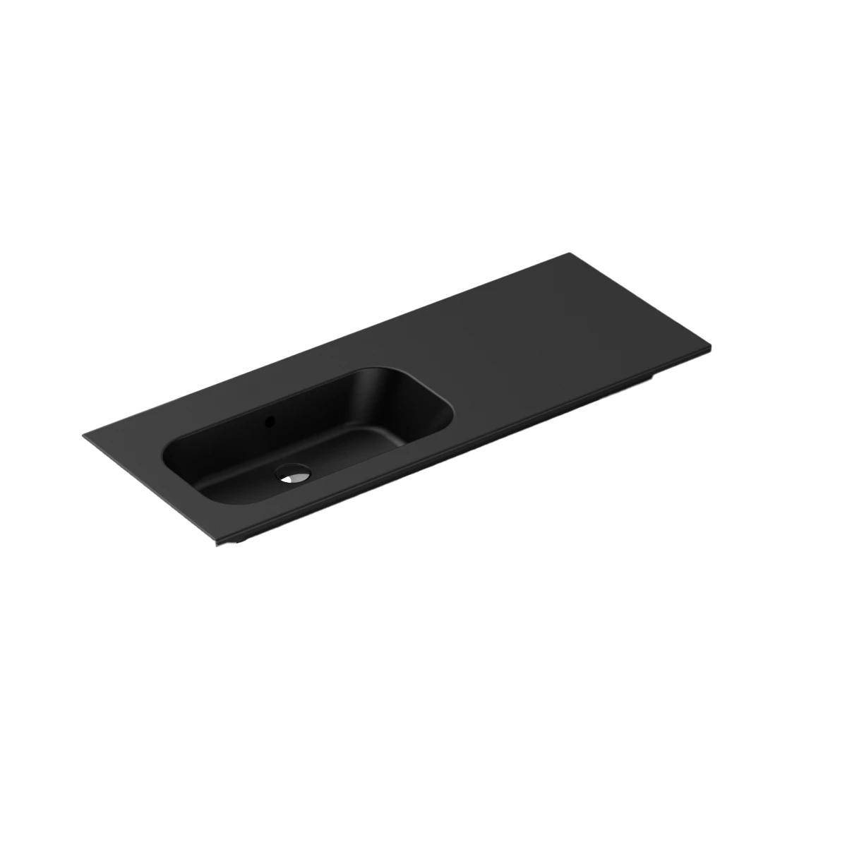 Casello 1200 Left Basin Vanity Top 1 Taphole Matt Black