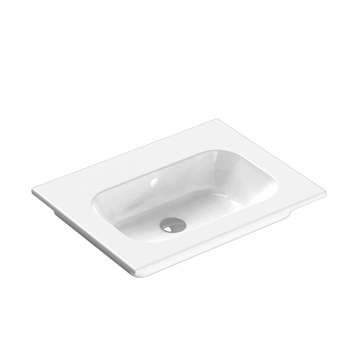 Casello 750 Vanity Top 1 Taphole Gloss White