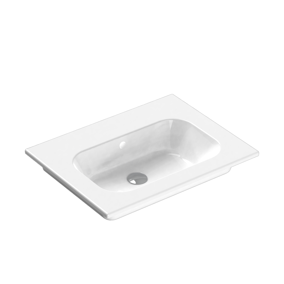 Casello 750 Vanity Top 1 Taphole Gloss White