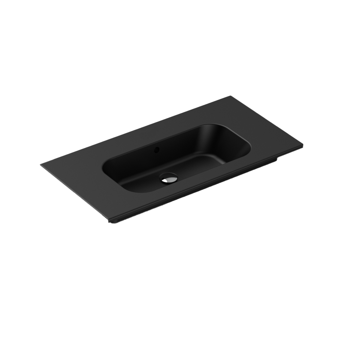 Casello 900 Vanity Top 1 Taphole Matt Black