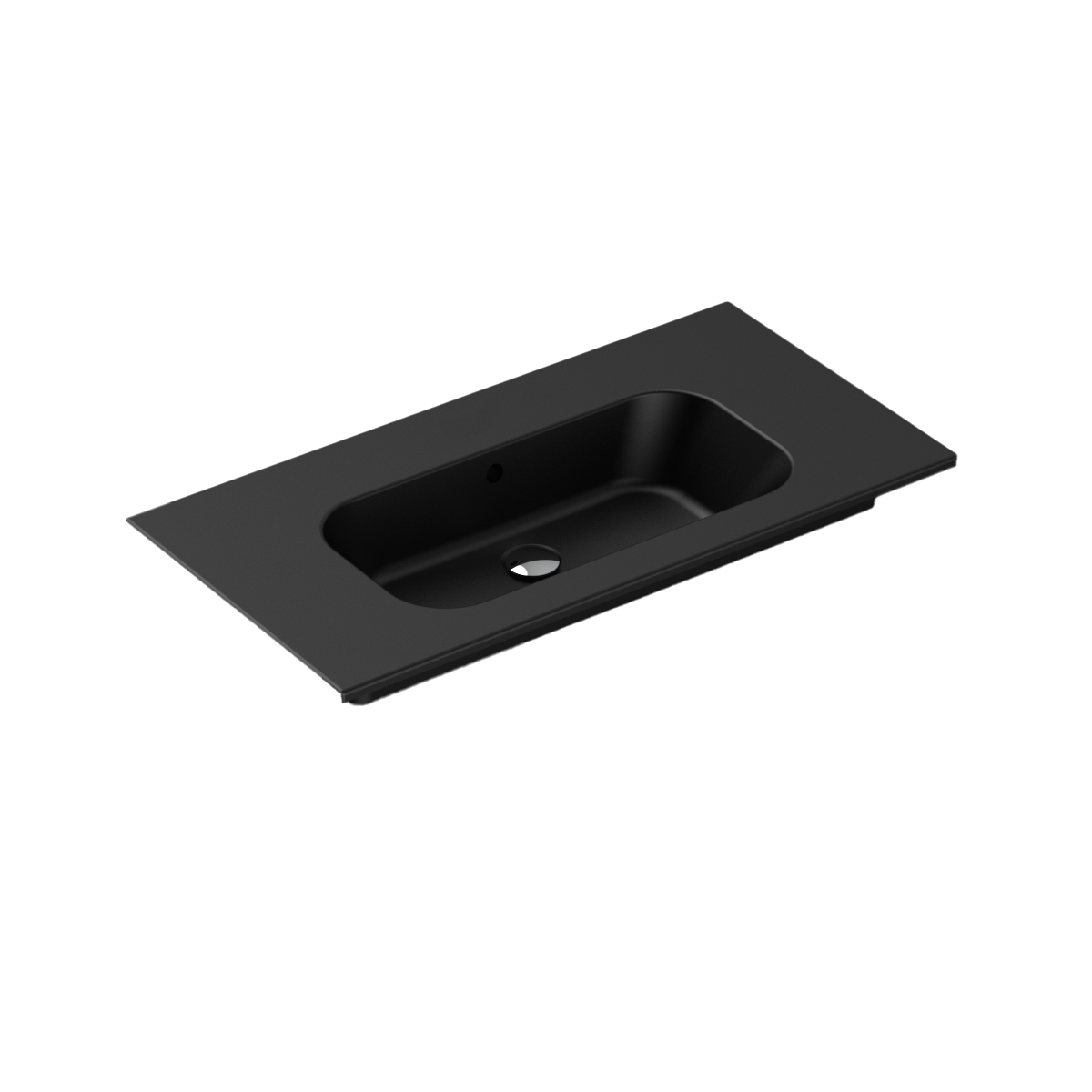 Casello 900 Vanity Top 1 Taphole Matt Black
