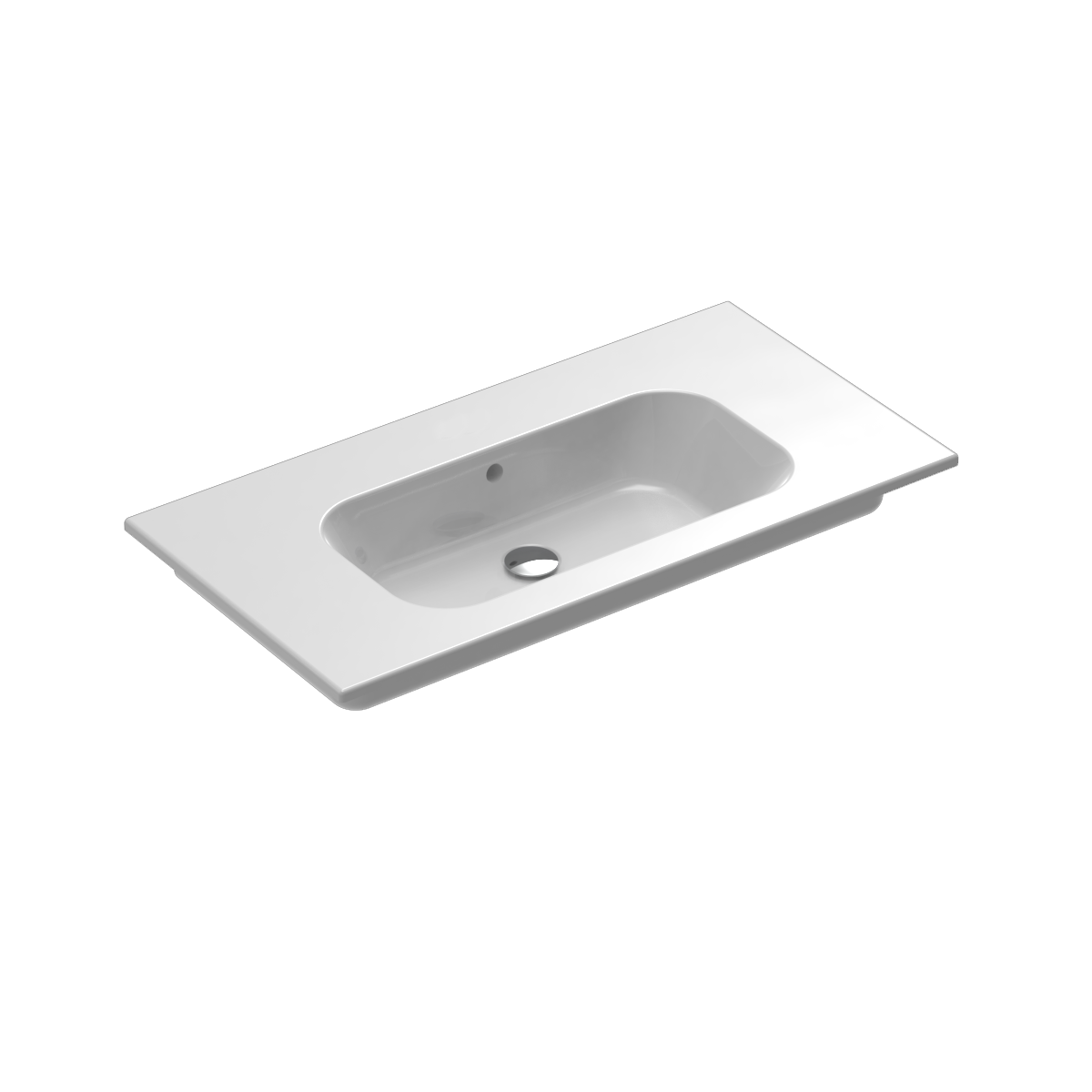 Casello 900 Vanity Top 1 Taphole Gloss White