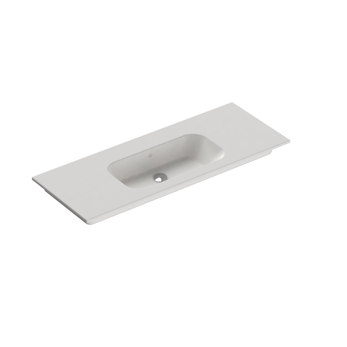 Casello 1200 Centre Basin Vanity Top 1 Taphole Matt White