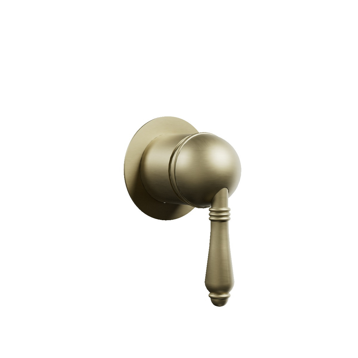 Regal Mini Shower Mixer Polished Brass Organic / Metal Lever