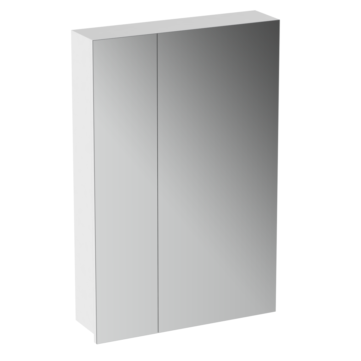 Vista 600 Tall Mirror Cabinet 2 Door With Demister Pad White