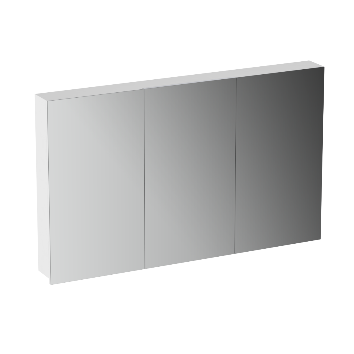 Vista 1500 Tall Mirror Cabinet 3 Door With Centre Demister Pad Black Velvet