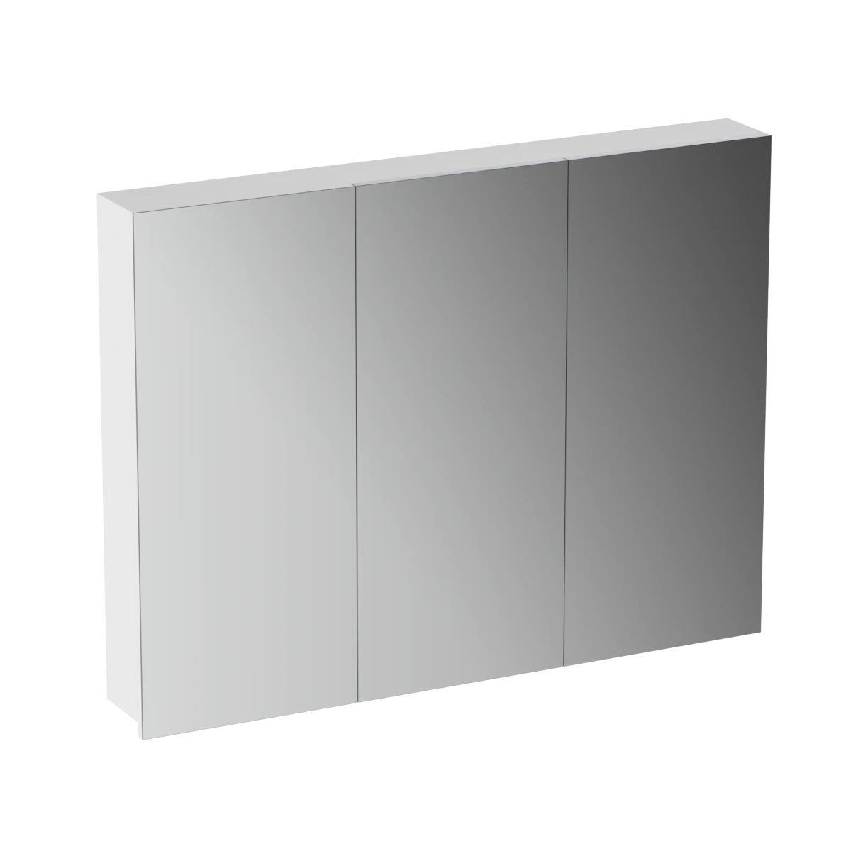Vista 1200 Tall Mirror Cabinet 3 Door With Right Demister Pad Methven Oak Thermoform