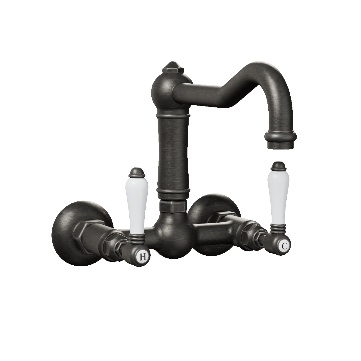Regal Wall Mount Swivel Mixer Iron / Antique Handle