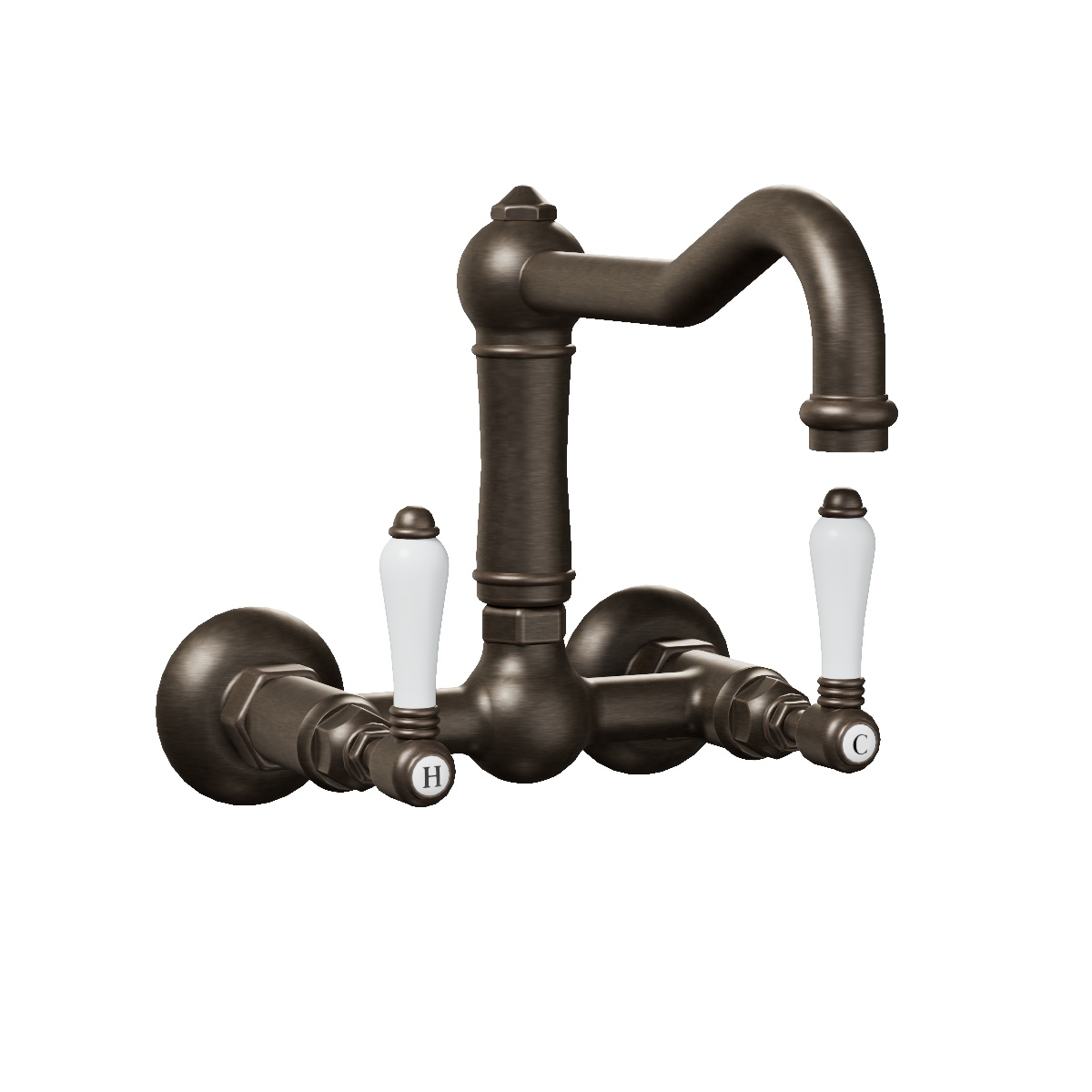 Regal Wall Mount Swivel Mixer Dark Bronze / Antique Handle