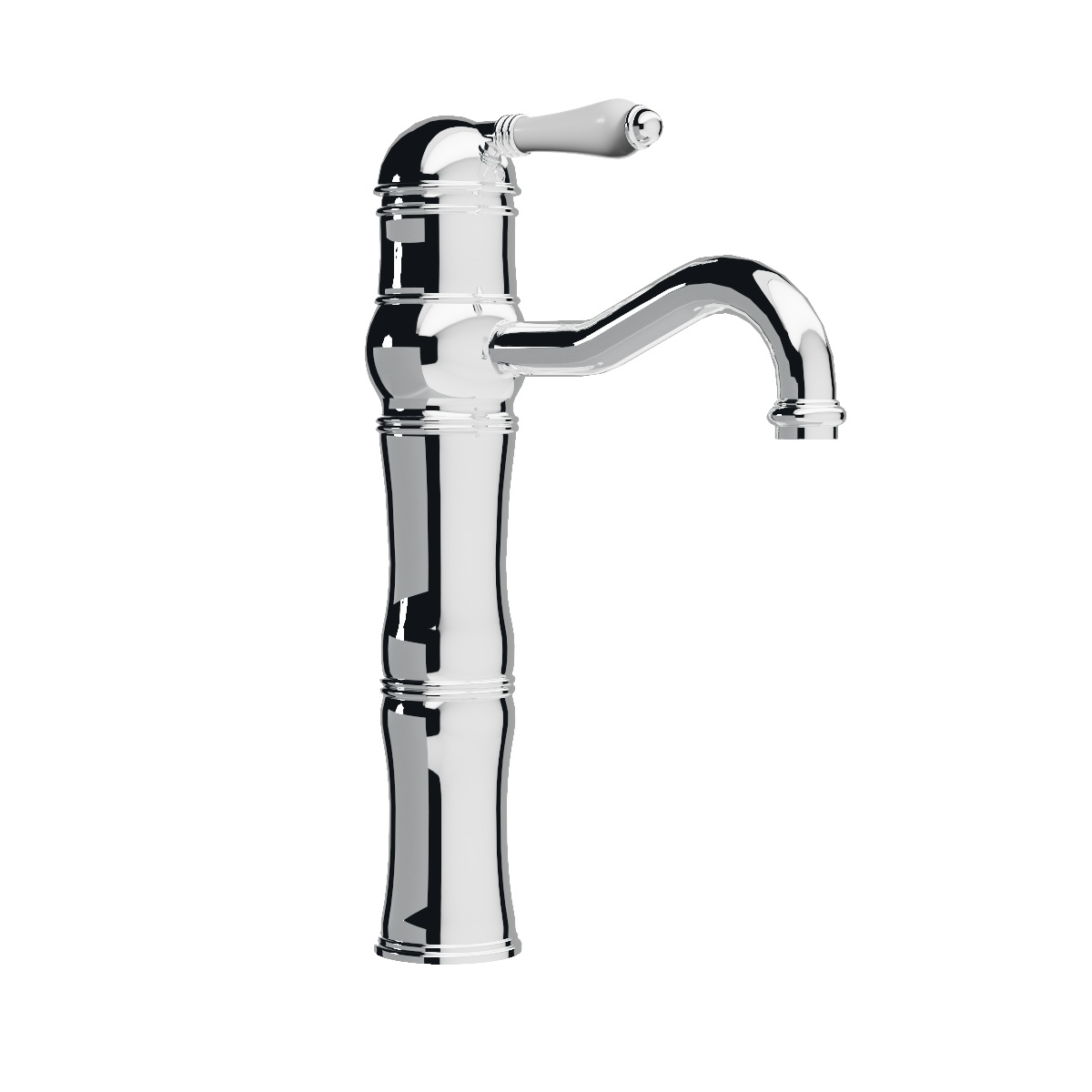 Regal Vessel Basin Mixer Chrome / Black Porcelain Lever