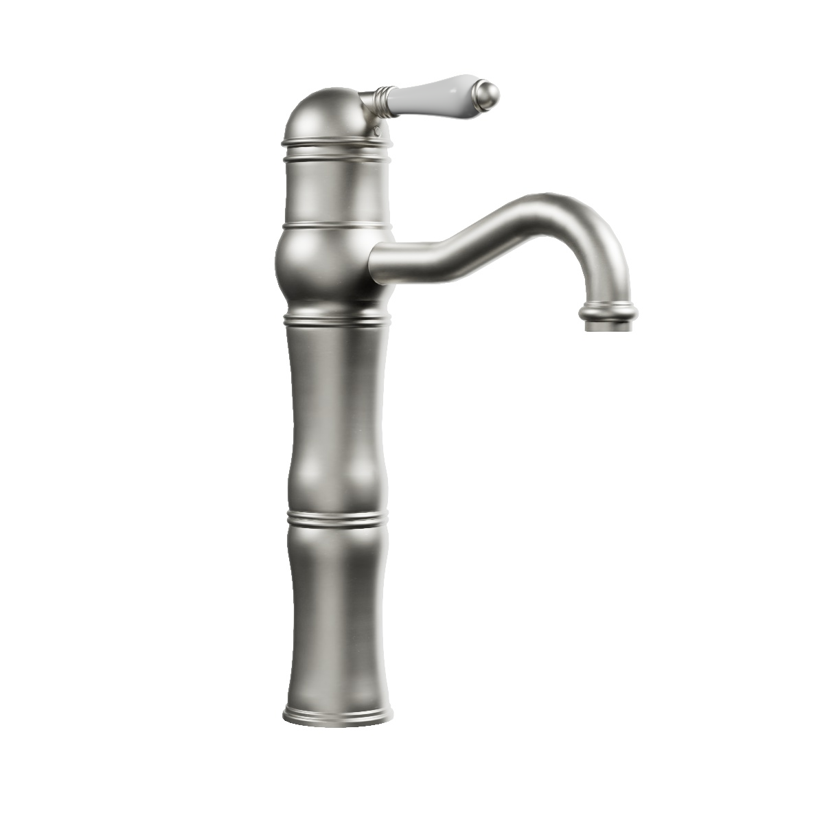 Regal Vessel Basin Mixer Brushed Nickel / Black Porcelain Lever