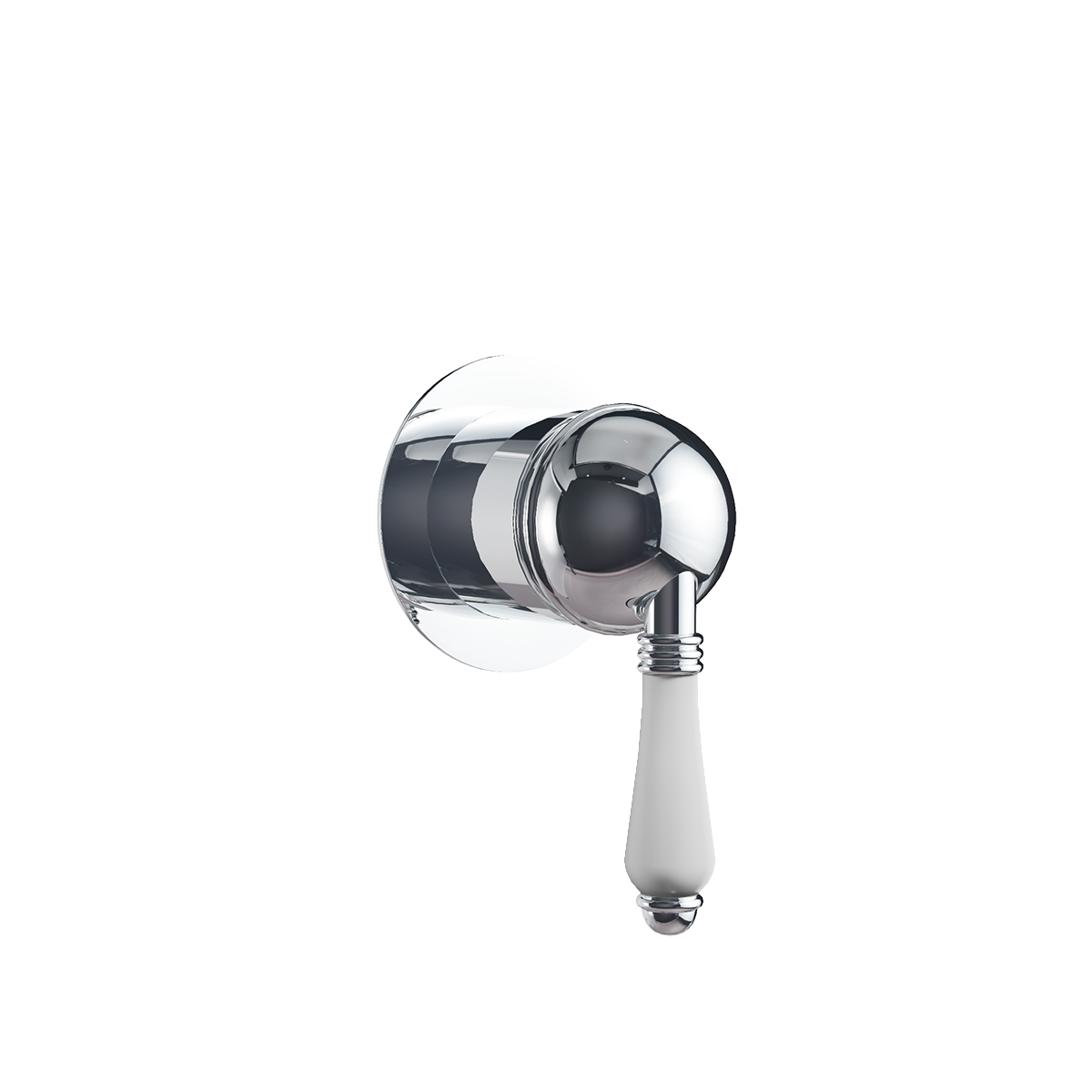 Regal Mini Shower Mixer Chrome / Black Porcelain Lever