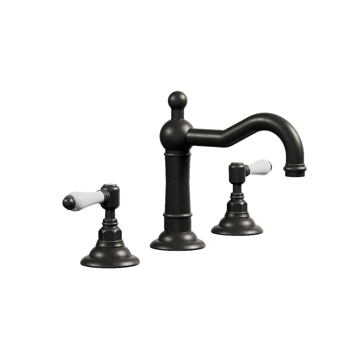 Regal 3 Hole Basin Mixer Iron / Antique Handle