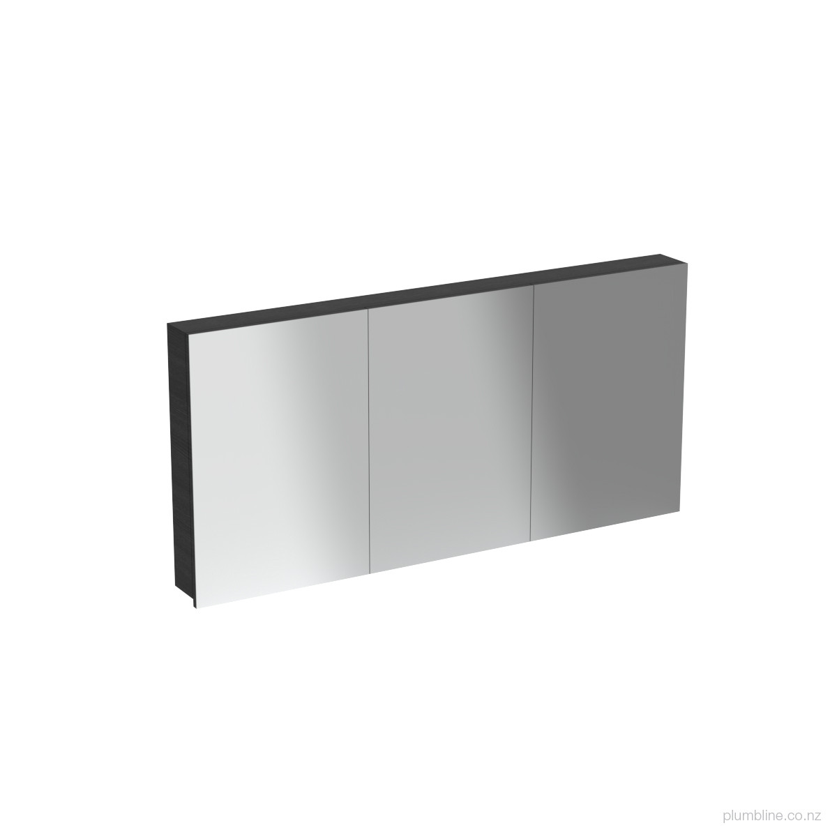 Stanza 1200 Mirror Cabinet With Centre Demister Pad Black Oak