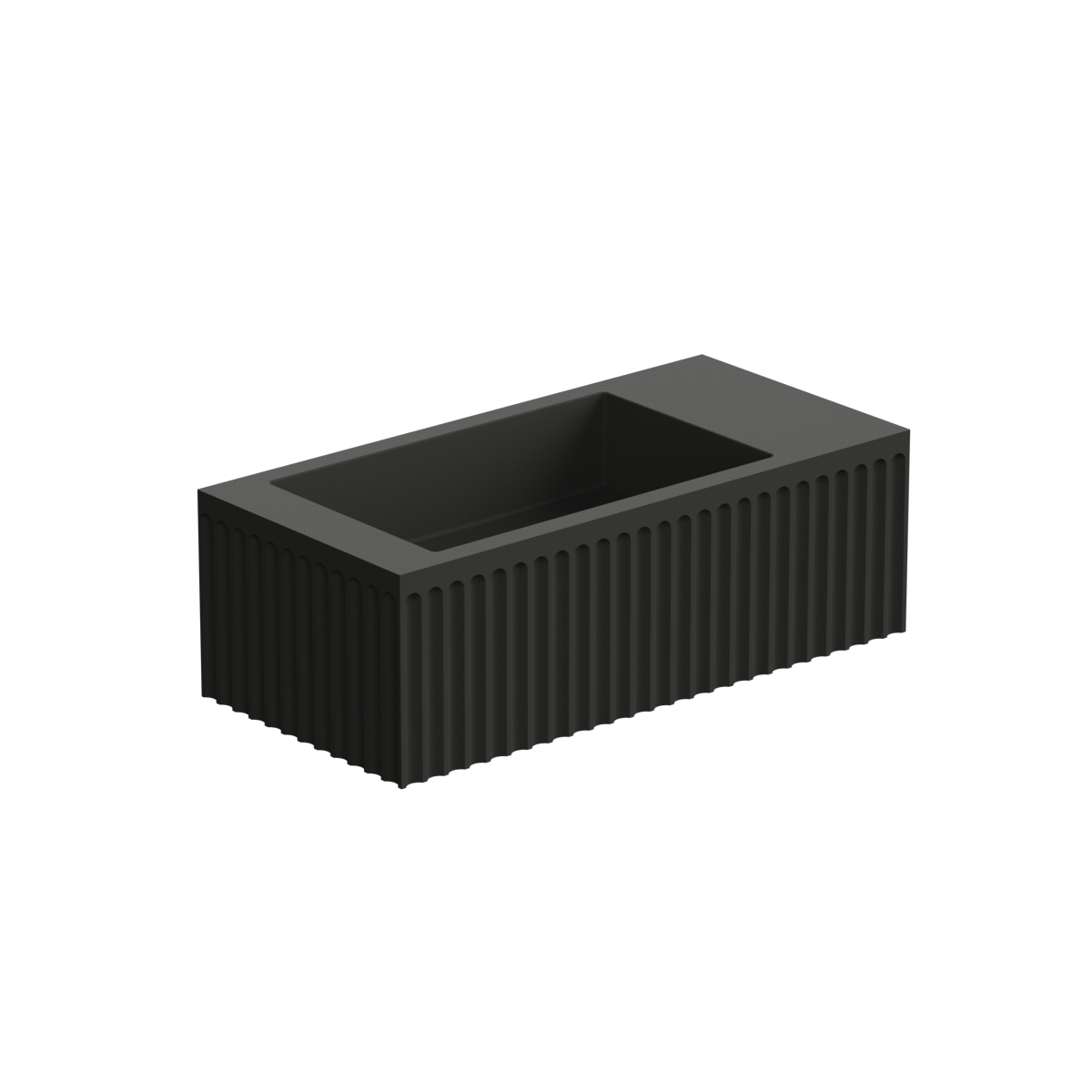 Doric 600 Left Wall Basin 1 Taphole Night