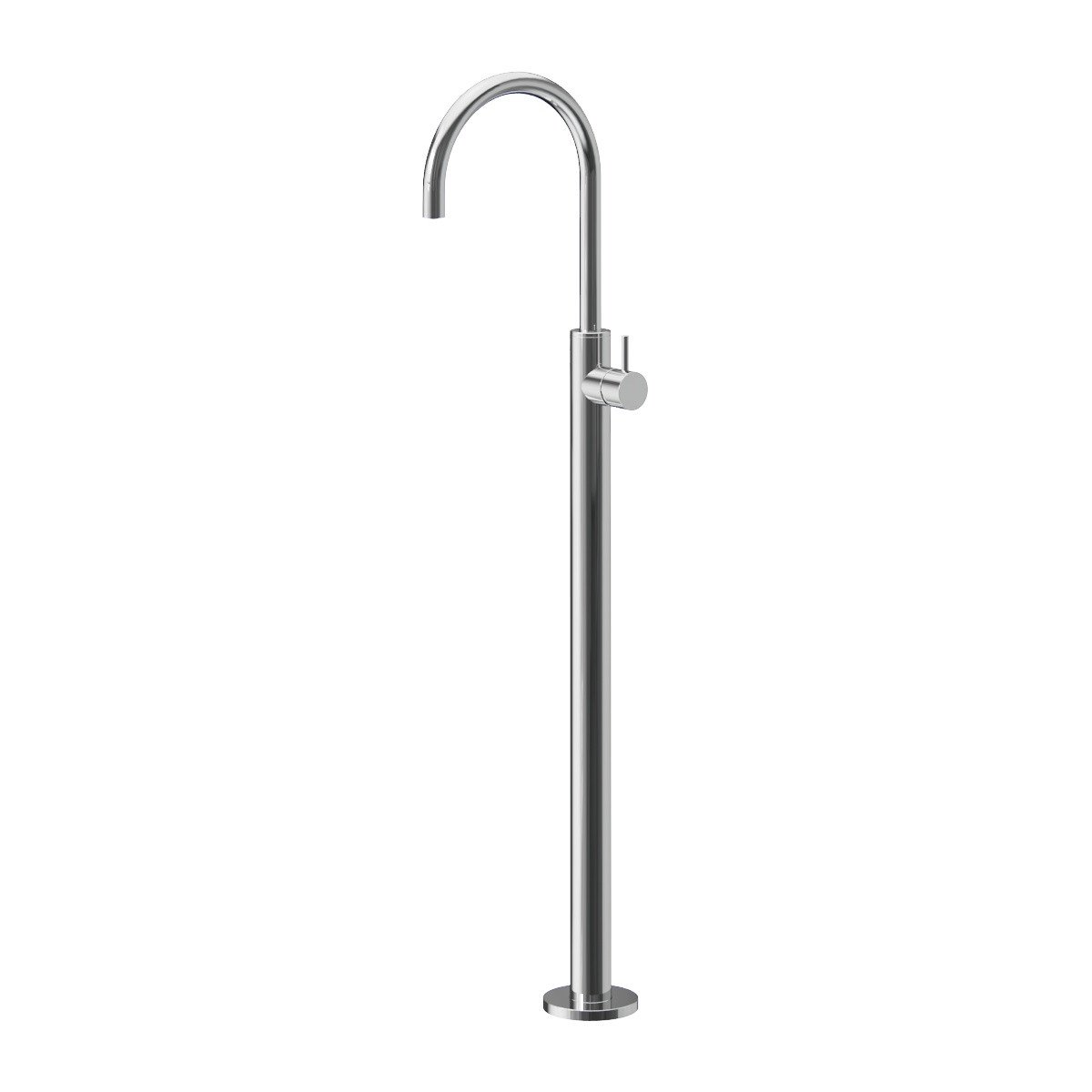 Buddy Round Floor Mount Bath Filler No Handshower Brushed Onyx PVD