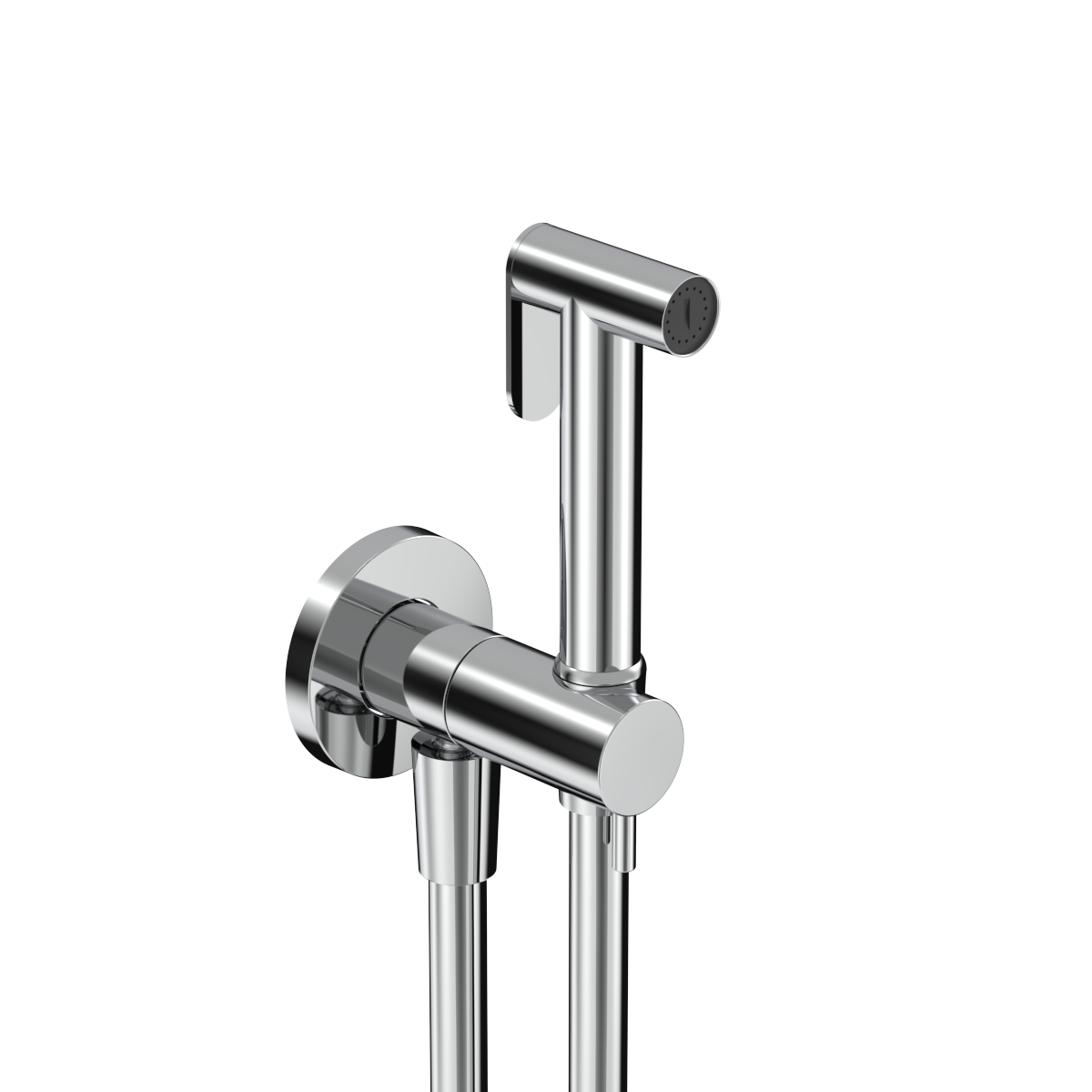 Tube Bidet Spray Mixer Set Brushed Brass
