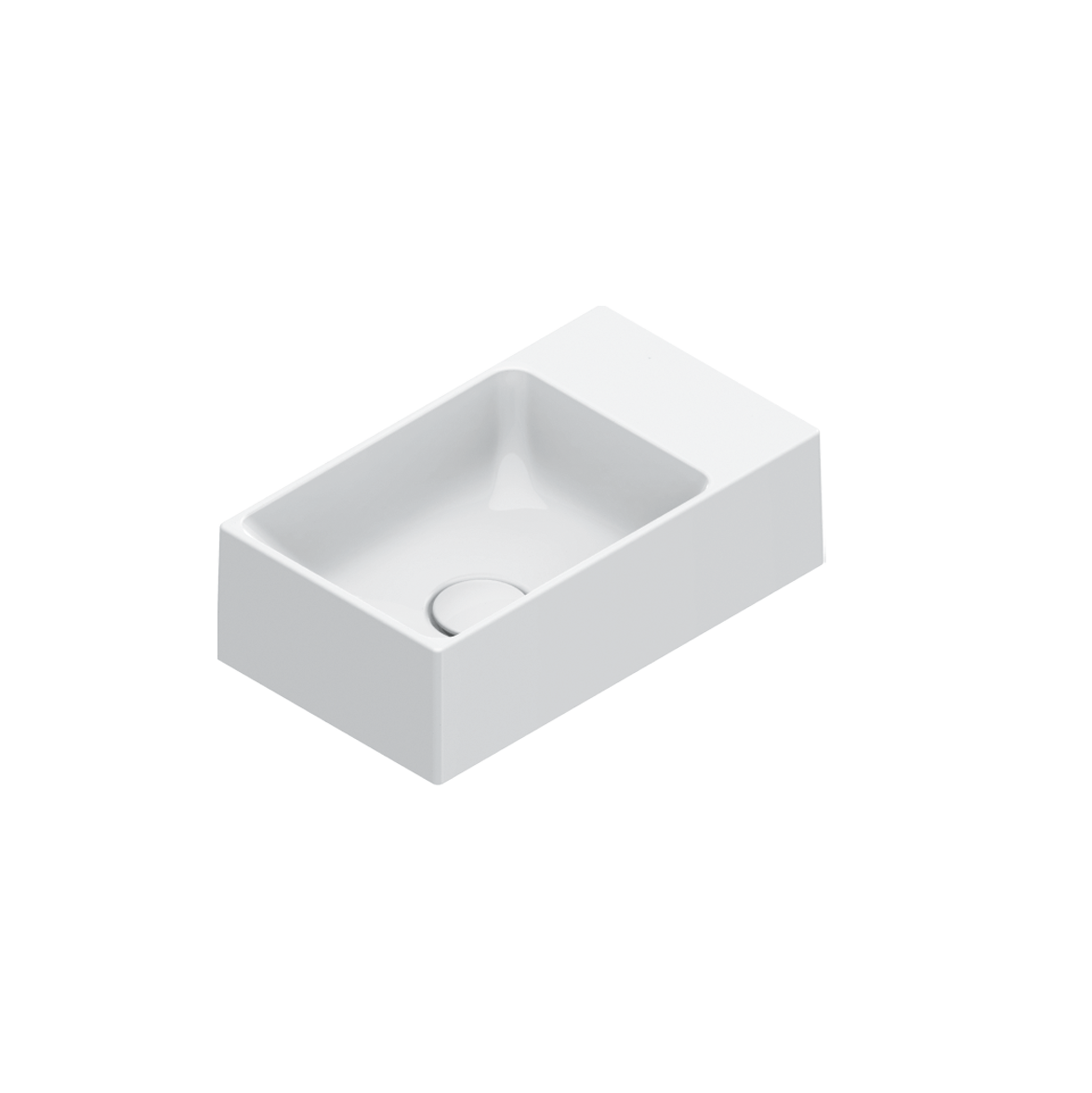 Catalano Z 40 Slim Basin 1 Right Taphole Matt Cement