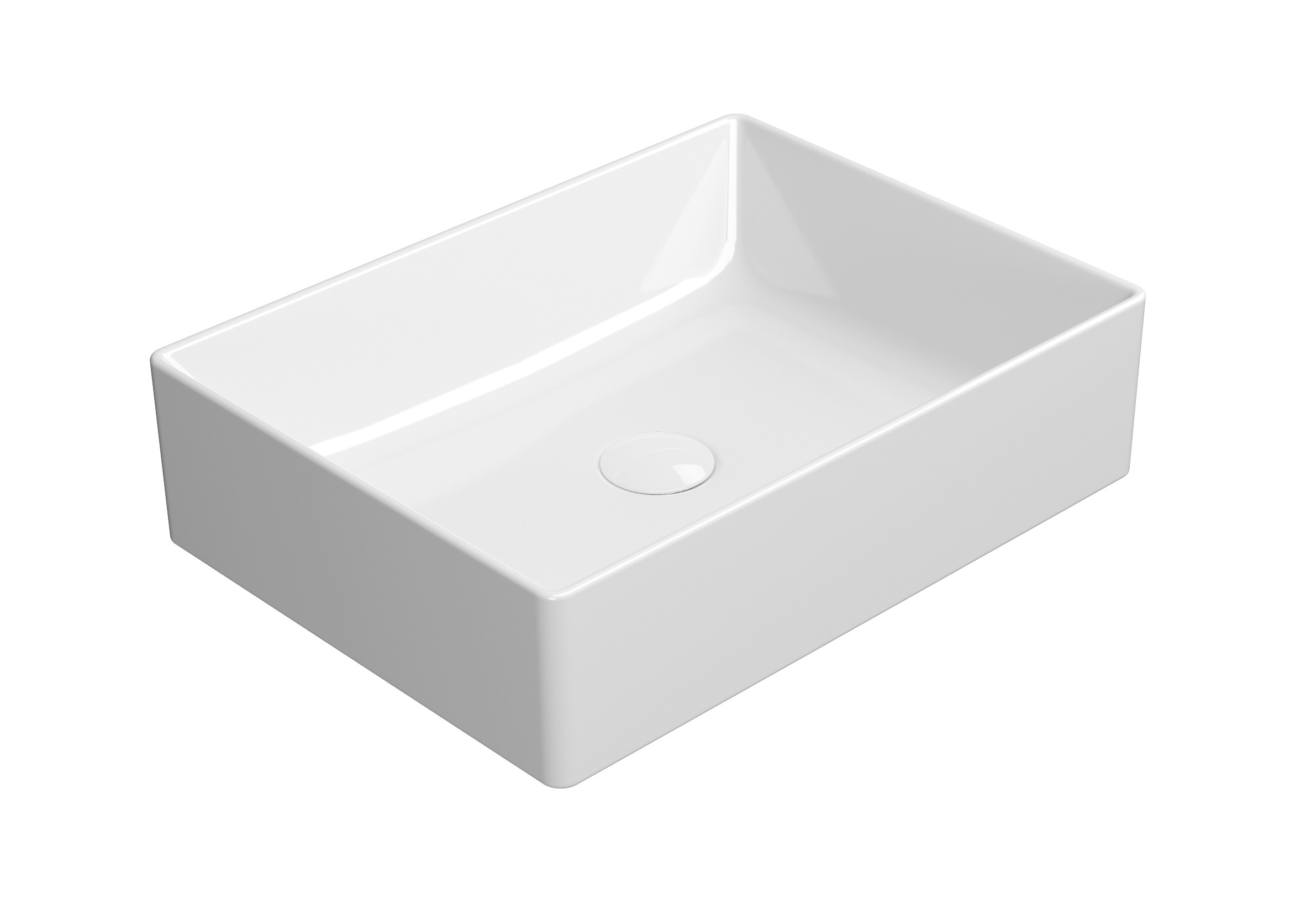 Kube X 500 Rectangle Vessel Basin Matt Cement