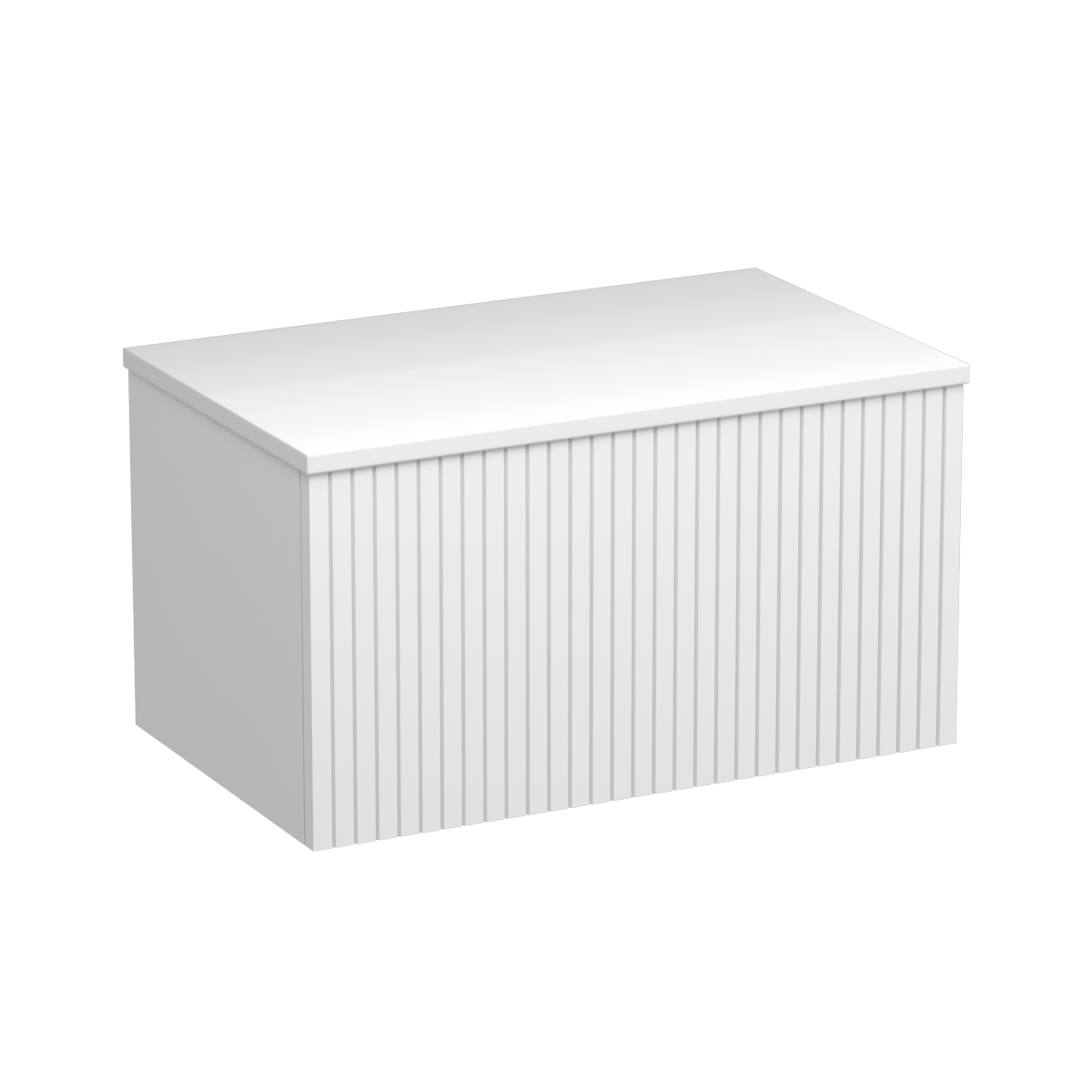 Lima Opaco 750 1 Drawer Wall Vanity Matt White / Methven Oak
