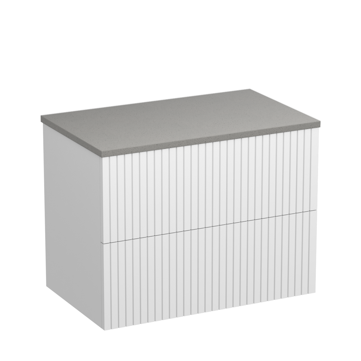 Lima Opaco 750 2 Drawer Wall Vanity Concrete Grey / Lana Grey