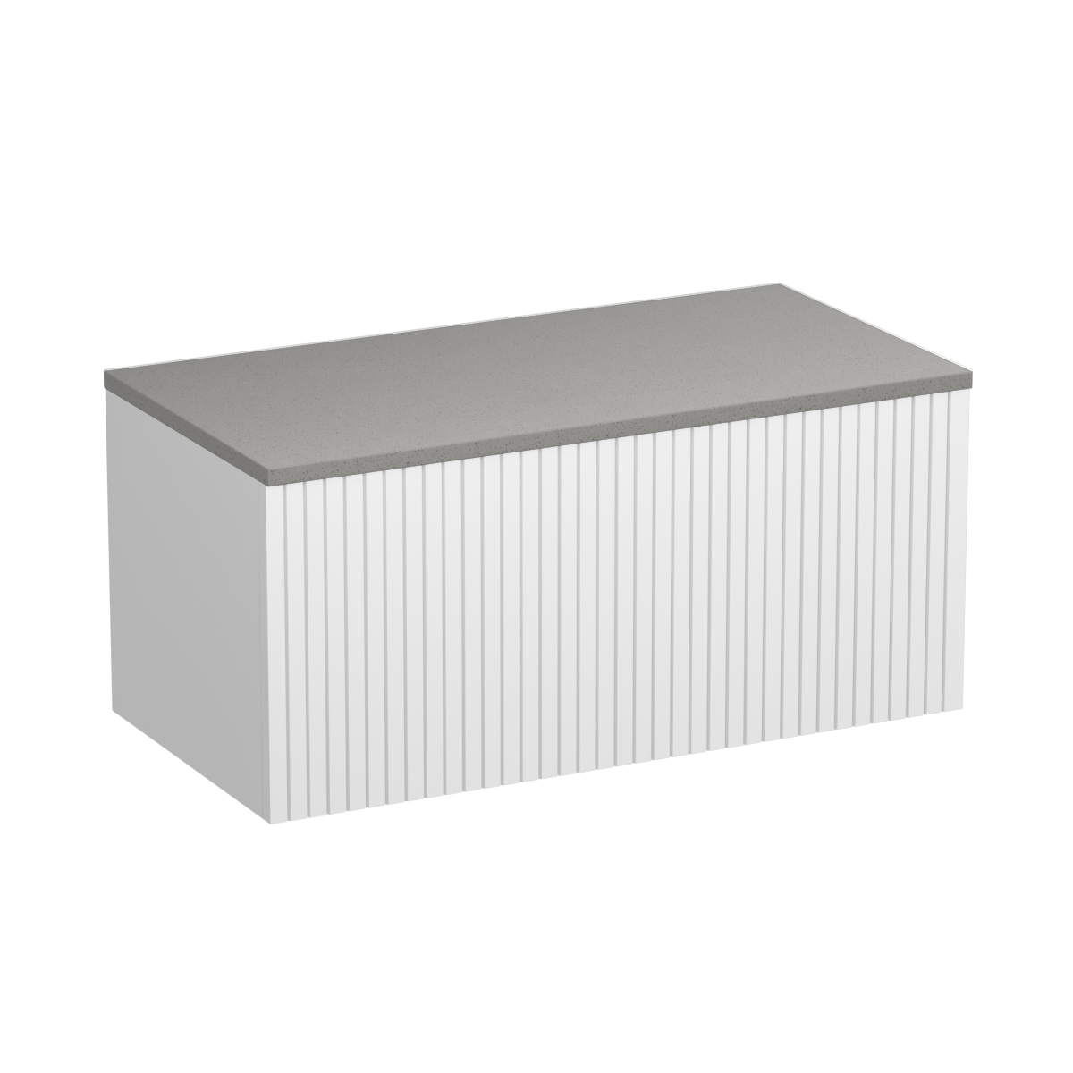 Lima Opaco 900 1 Drawer Wall Vanity Concrete Grey / Lana Grey