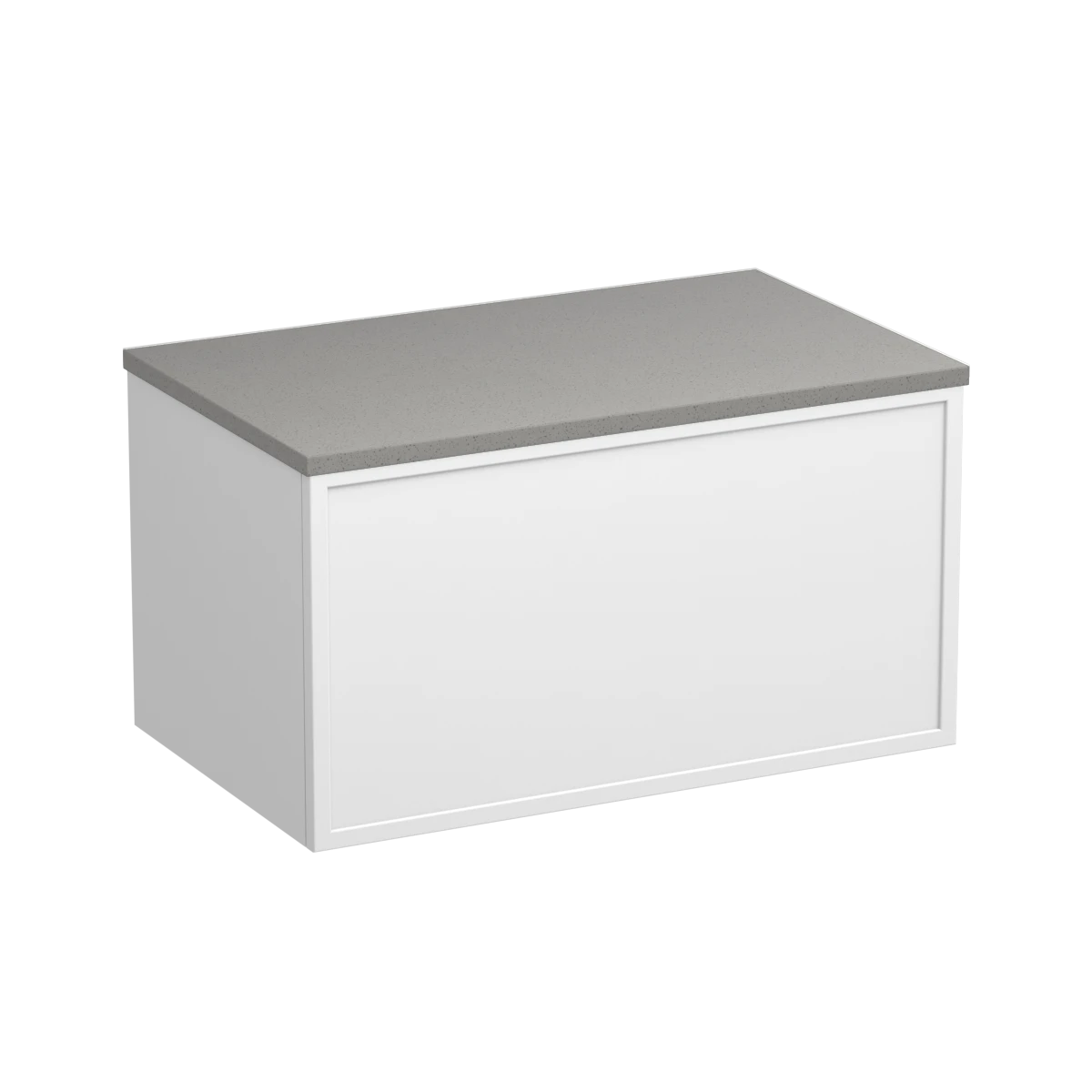 Nordic Opaco 750 1 Drawer Wall Vanity Concrete Grey / Atmoss