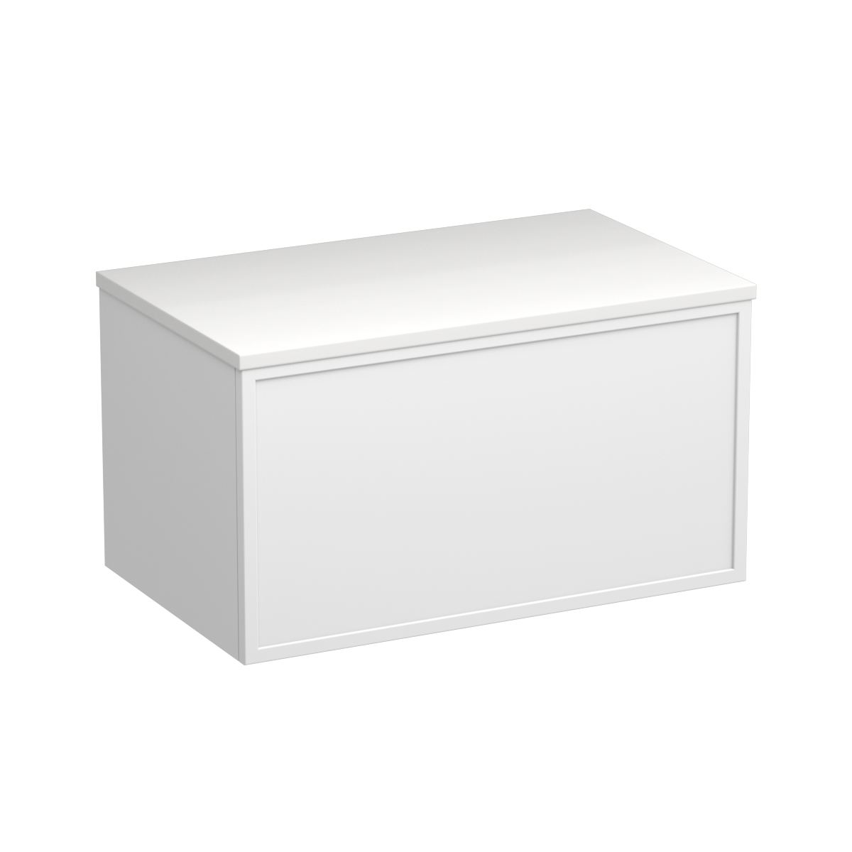 Nordic Opaco 750 1 Drawer Wall Vanity Matt White / Atmoss