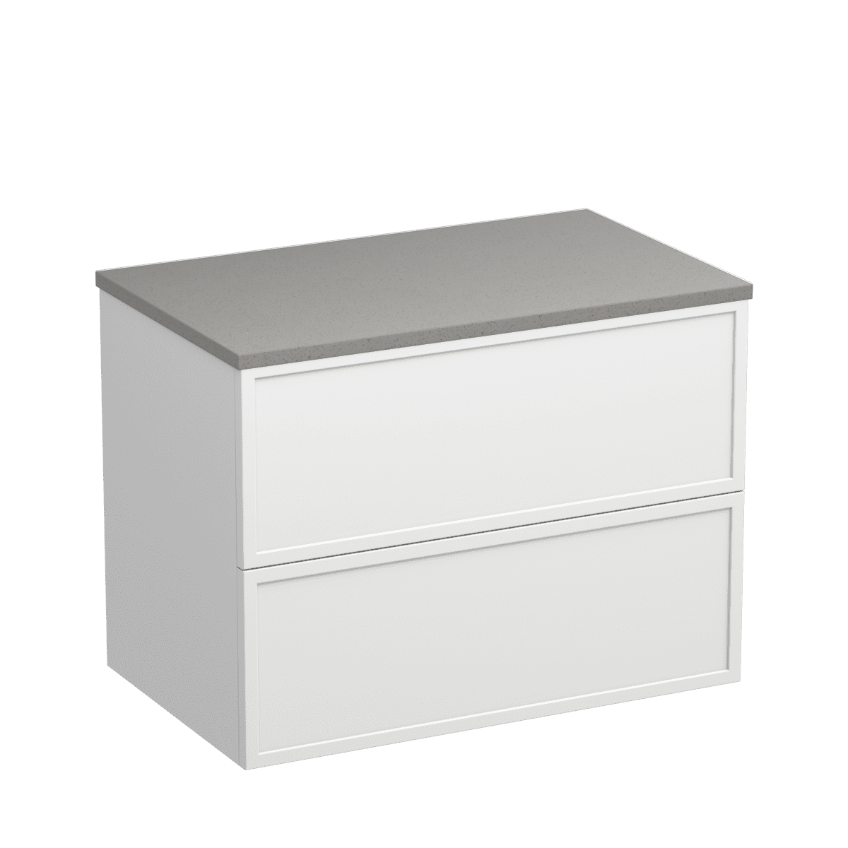 Nordic Opaco 750 2 Drawer Wall Vanity Concrete Grey / Lana Grey