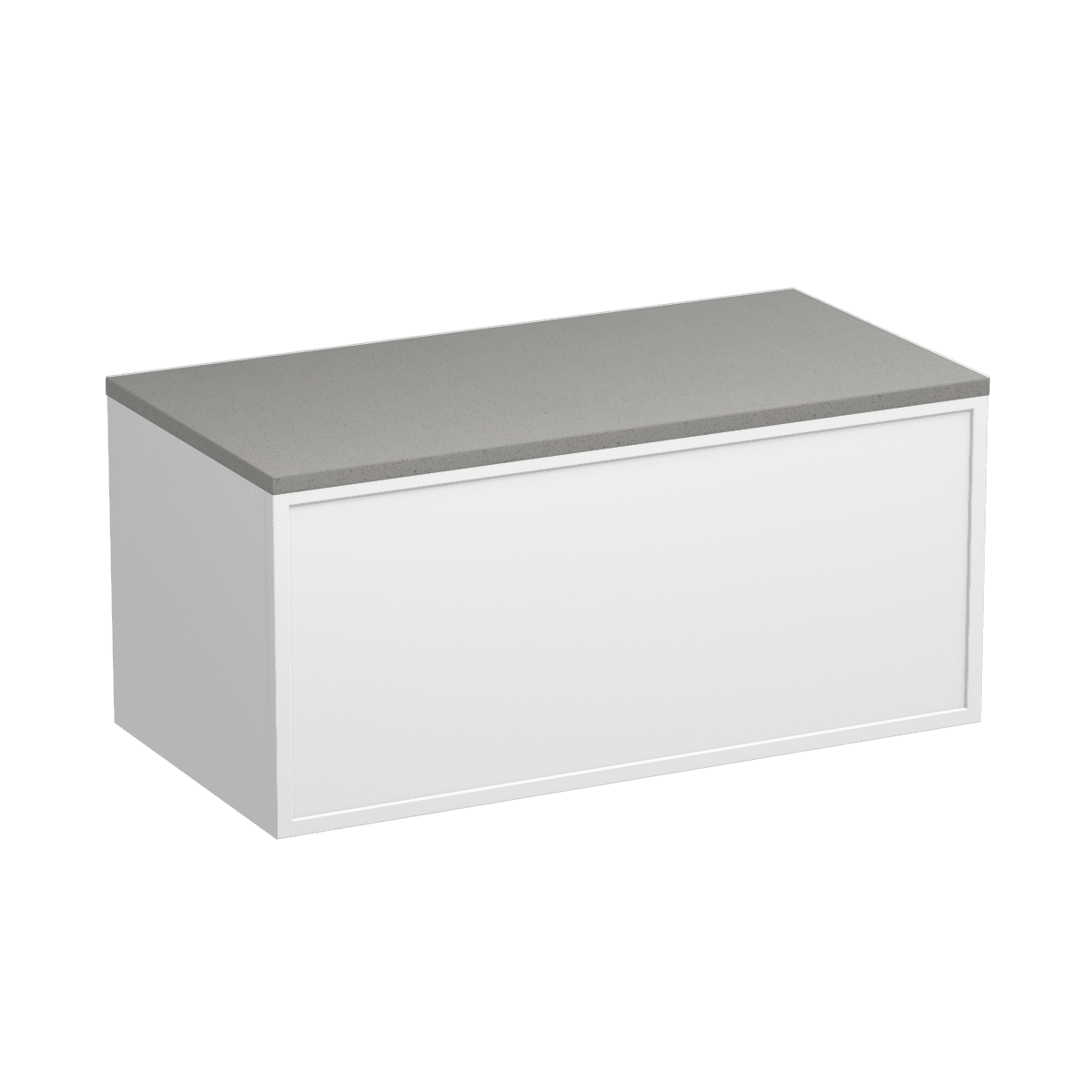 Nordic Opaco 900 1 Drawer Wall Vanity Concrete Grey / Atmoss