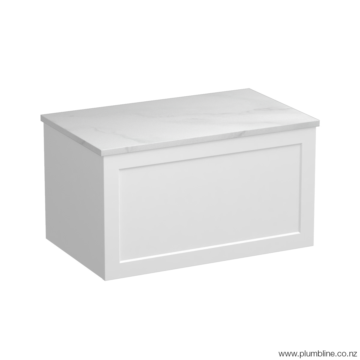 Hampton Opaco 750 1 Drawer Wall Vanity White Carrara / Methven Oak