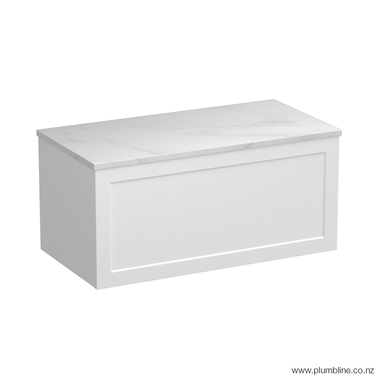 Hampton Opaco 900 1 Drawer Wall Vanity White Carrara / Atmoss