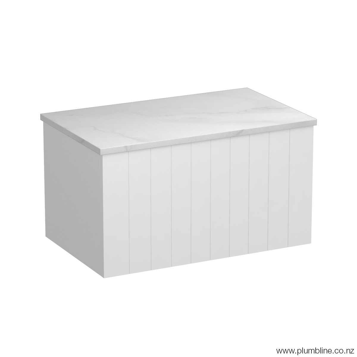 Linea Opaco 750 1 Drawer Wall Vanity White Carrara / Atmoss