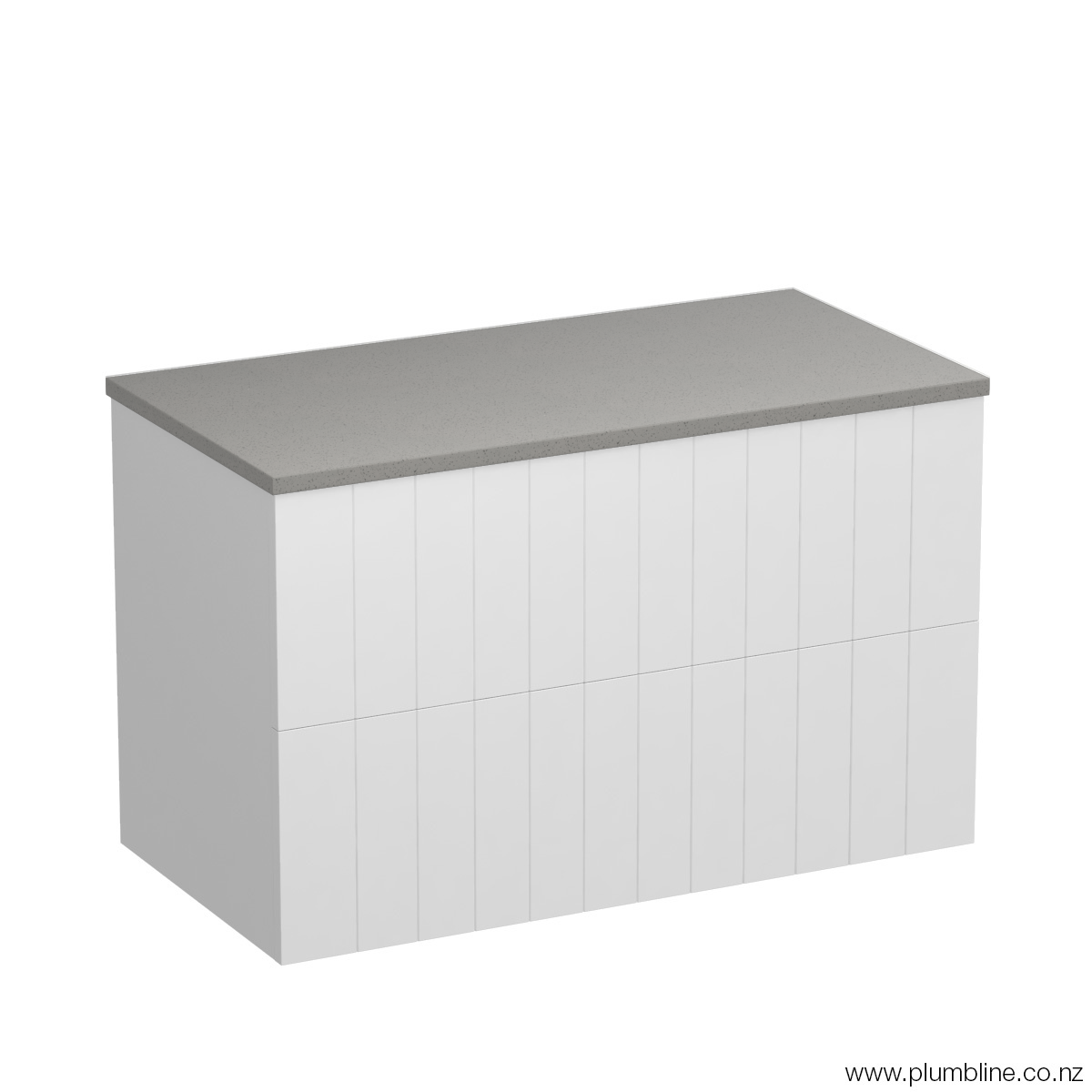 Linea Opaco 900 2 Drawer Wall Vanity Concrete Grey / Atmoss
