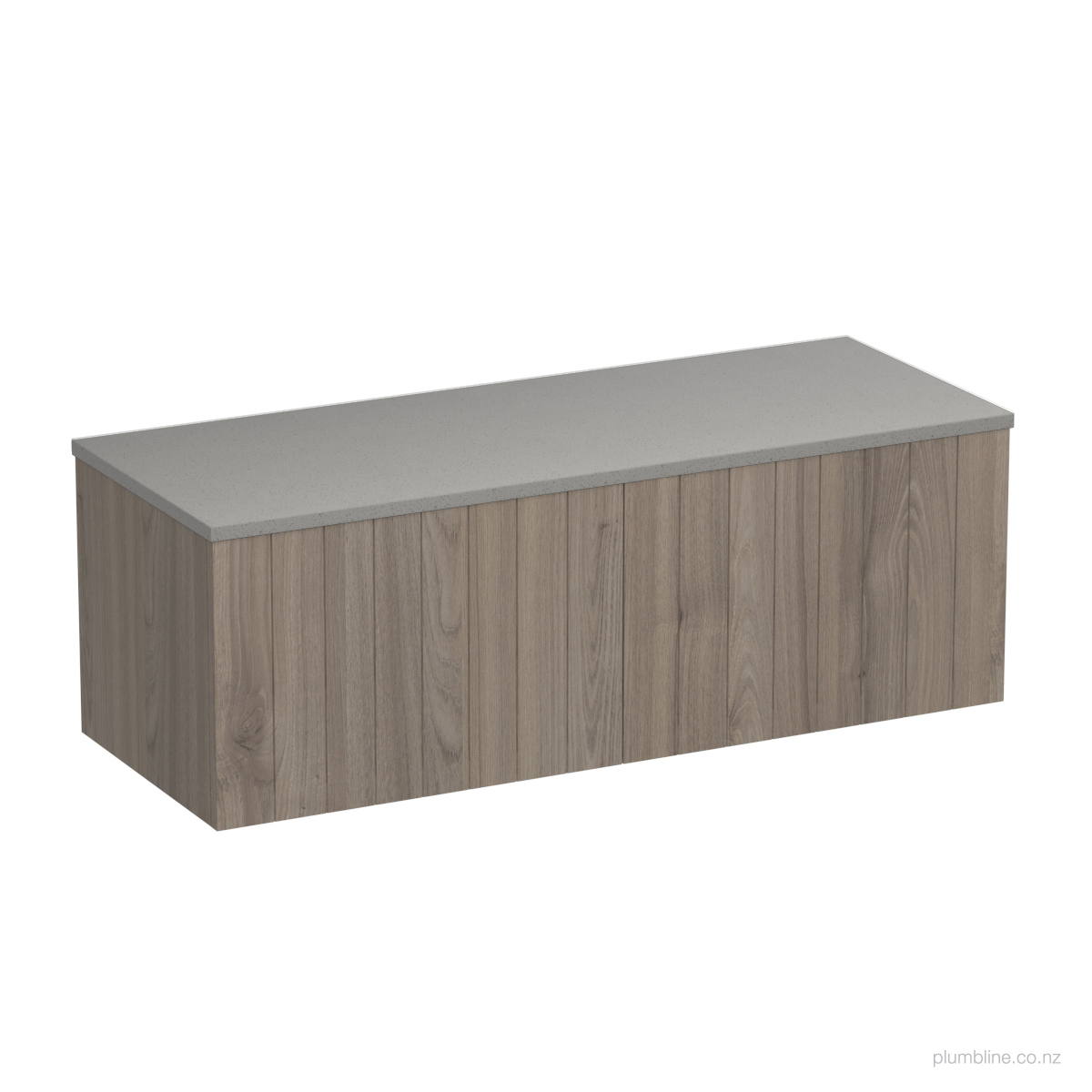 Linea Opaco 1200 2 Drawer Floor Vanity Right Basin Matt White / Methven Oak
