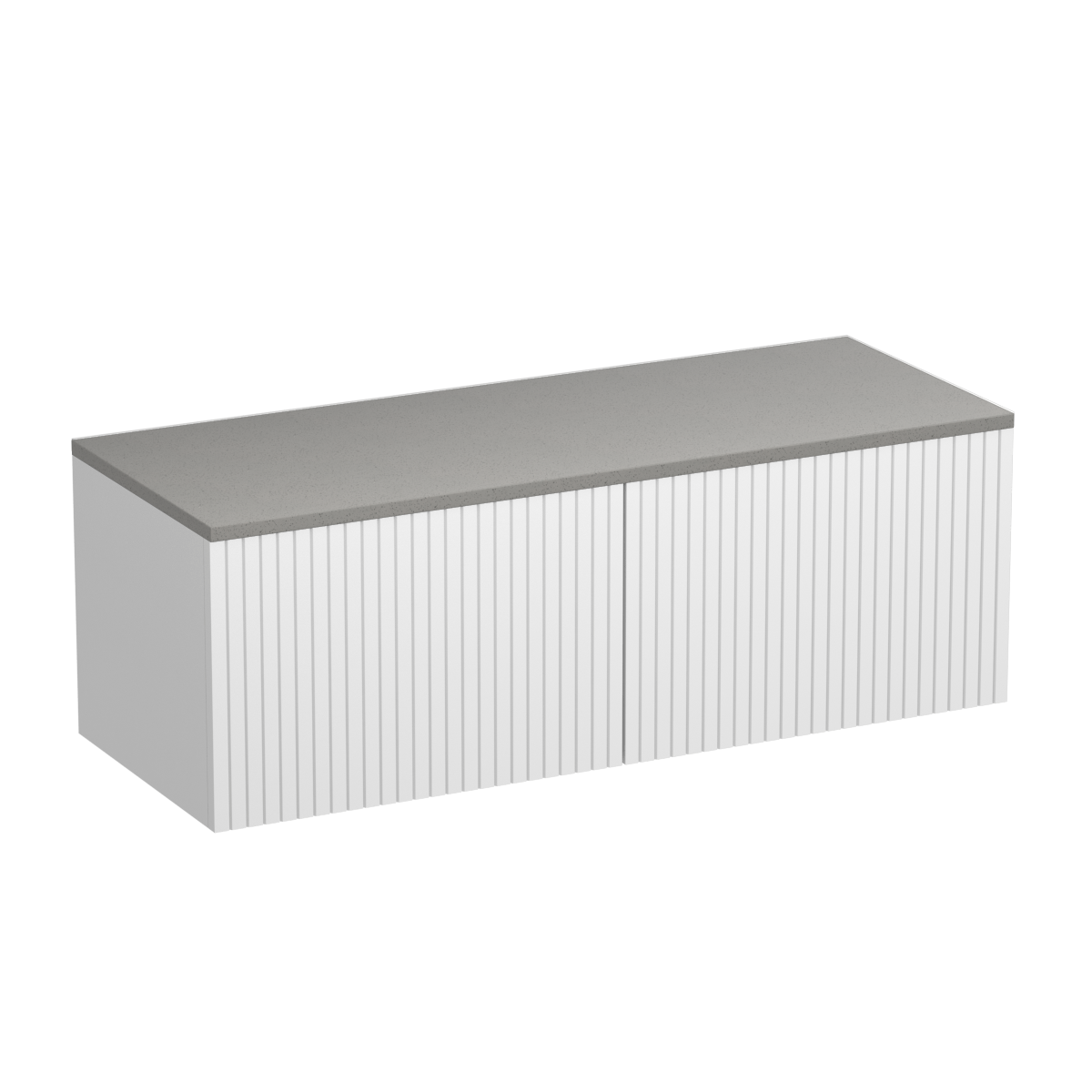 Lima Opaco 1200 2 Drawer Floor Vanity Double Basin Matt White / White